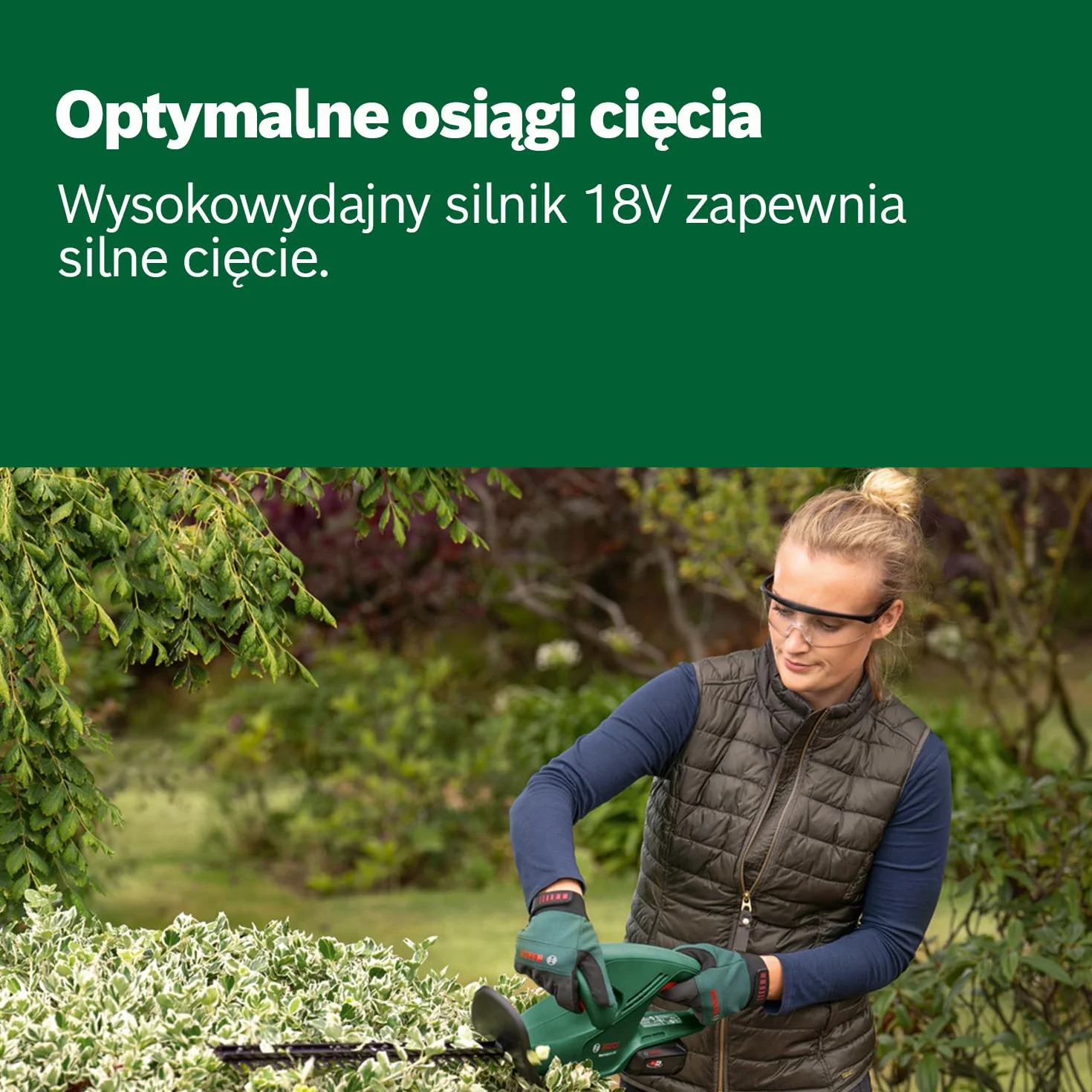 Bosch Easyhedgecut 18V-44-11 Nożyce do Żywopłotu, Czarny/Zielony, 87,5 x 15,4 x 18 cm