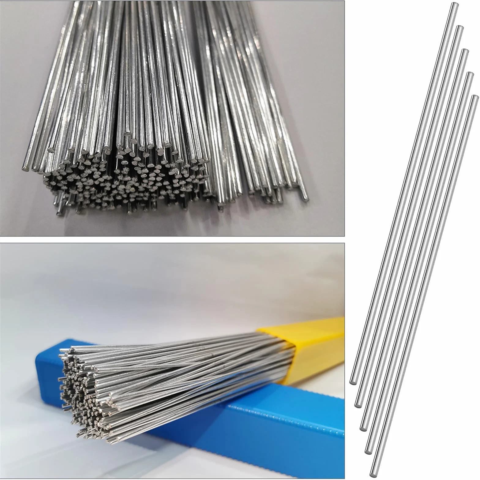 60 sztuk prętów spawalniczych, drut spawalniczy aluminiowy w niskiej temperaturze, aluminiowe pręty spawalnicze, 1,6 x 330 mm, drut wypełniający do naprawy rur aluminiowych, stopów aluminium i