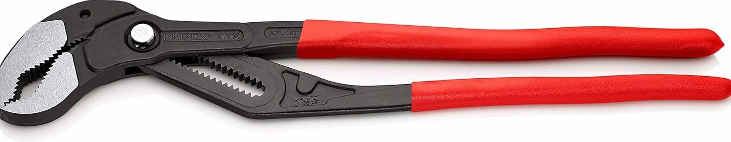 KNIPEX Cobra XXL Szczypce do rur fosforanowana, szara pokryte antypoślizgowym tworzywem sztucznym 560 mm, 87 01 560