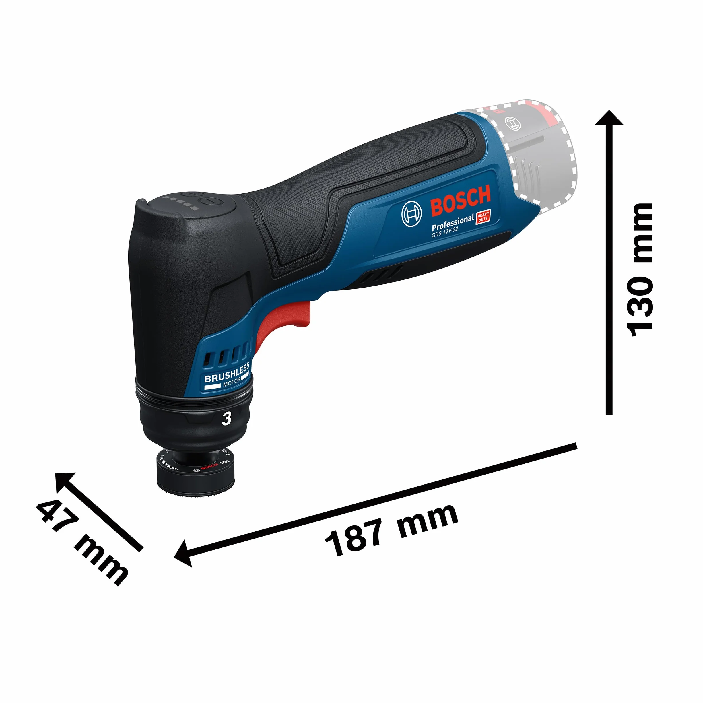 Bosch Professional Akumulatorowa Szlifierka Oscylacyjna GSS 12V-32 32 mm