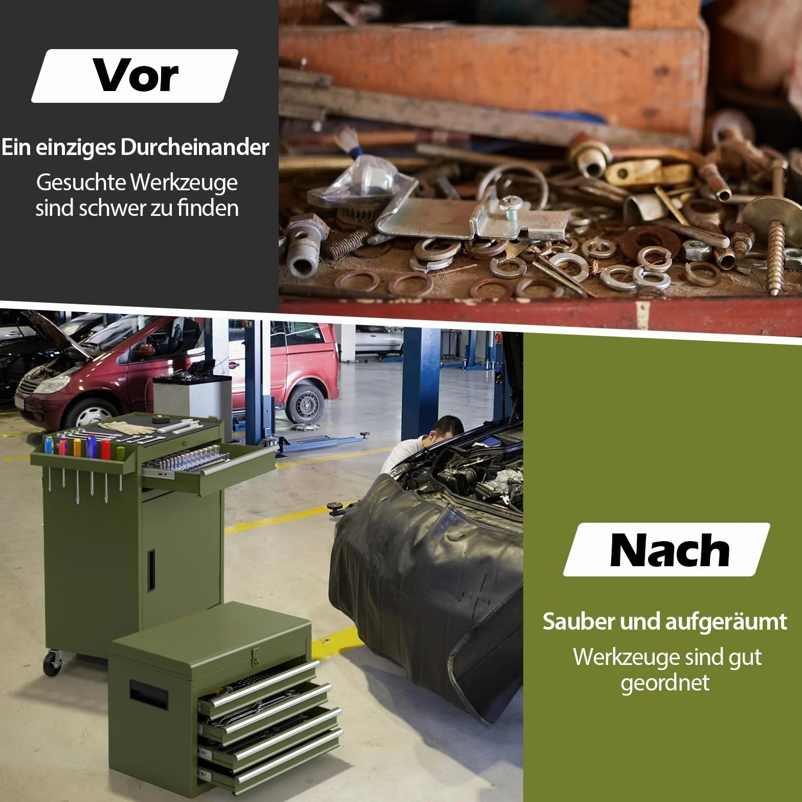 COSTWAY Wózek warsztatowy 2 w 1 z walizką i 8 półkami, metalowy, udźwig 100 kg, zamykany na kółkach