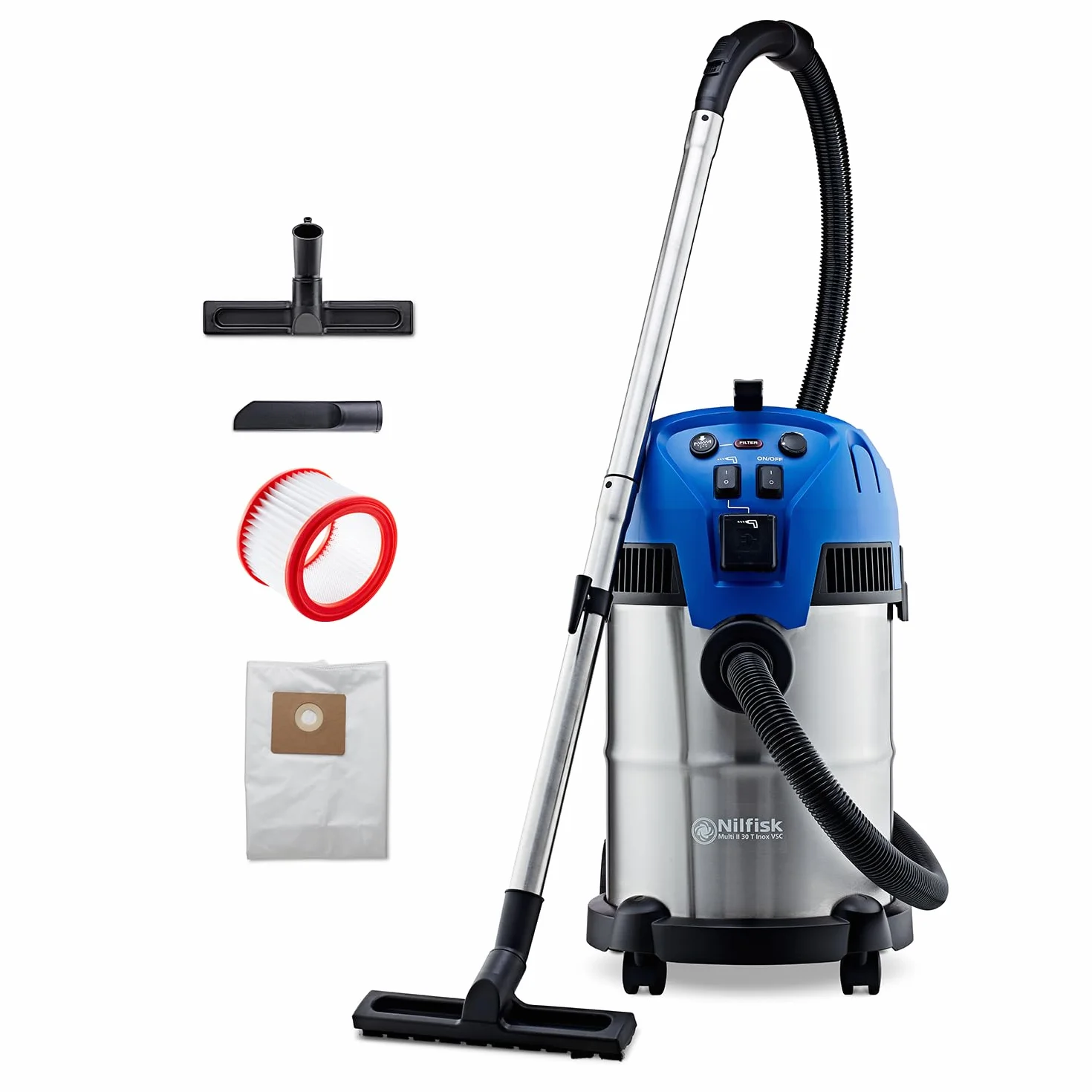 Nilfisk Multi II 30L T Inox Odkurzacz na Mokro i Sucho 1400 W