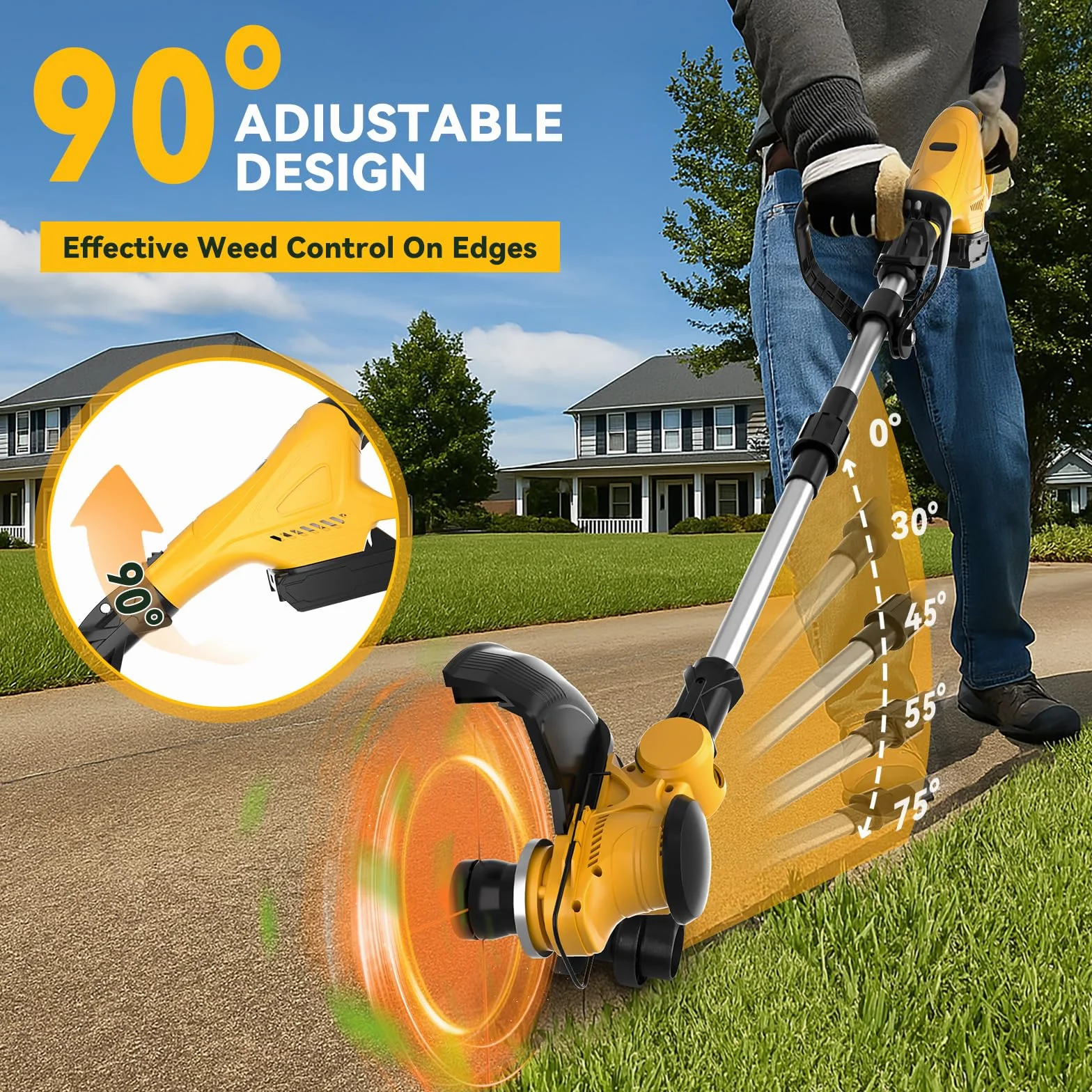 Podkaszarka do trawy kompatybilna z akumulatorem Dewalt 20 V, składana podkaszarka 3 w 1, z silnikiem bezszczotkowym, szerokość cięcia 30 cm, wskaźnik stanu baterii, elektryczna kosiarka do trawy