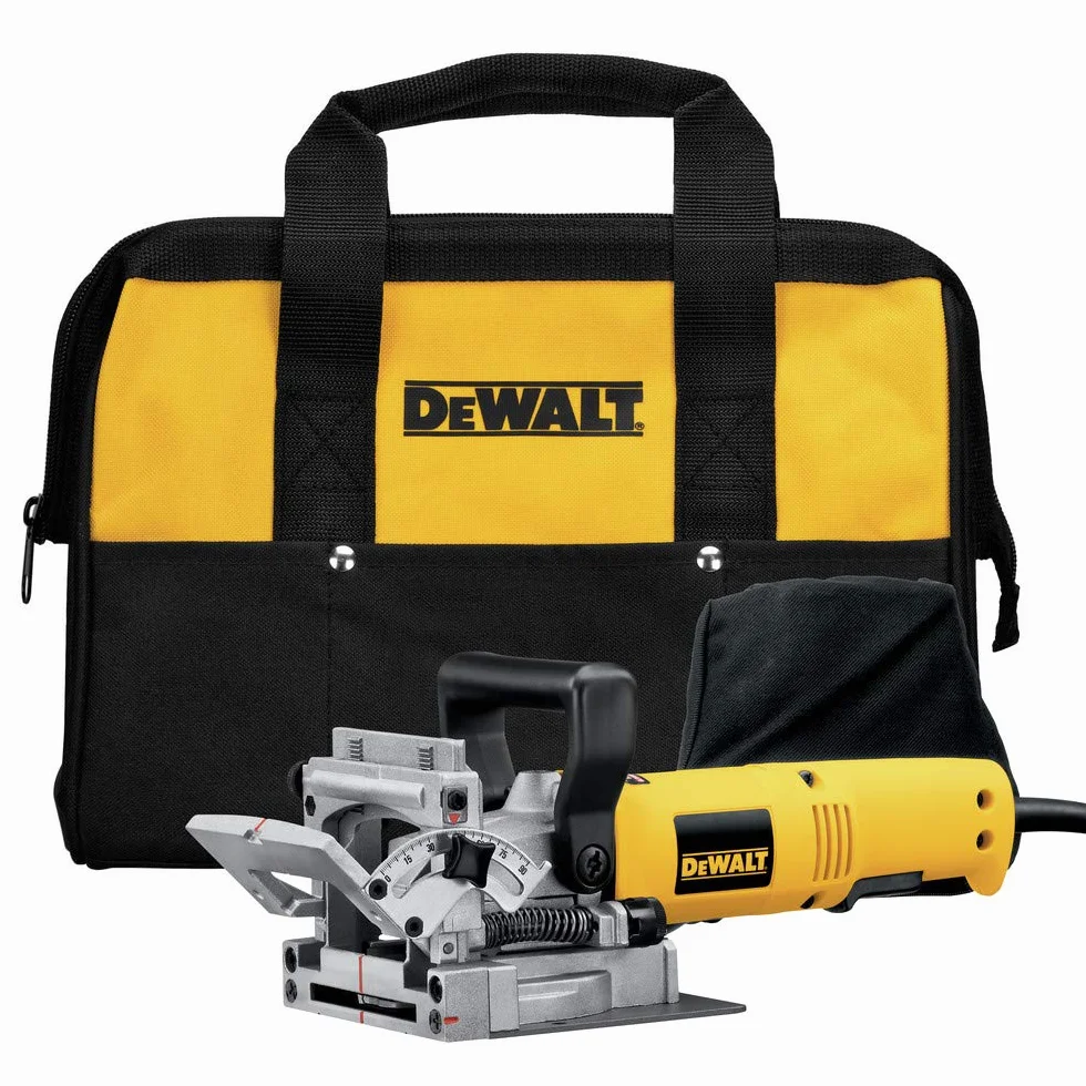 DEWALT, Frezarka do wpustów typu Lamello 600W z kufrem transportowym, lamelownica, frezarka do rowków wpustowych, DW682K