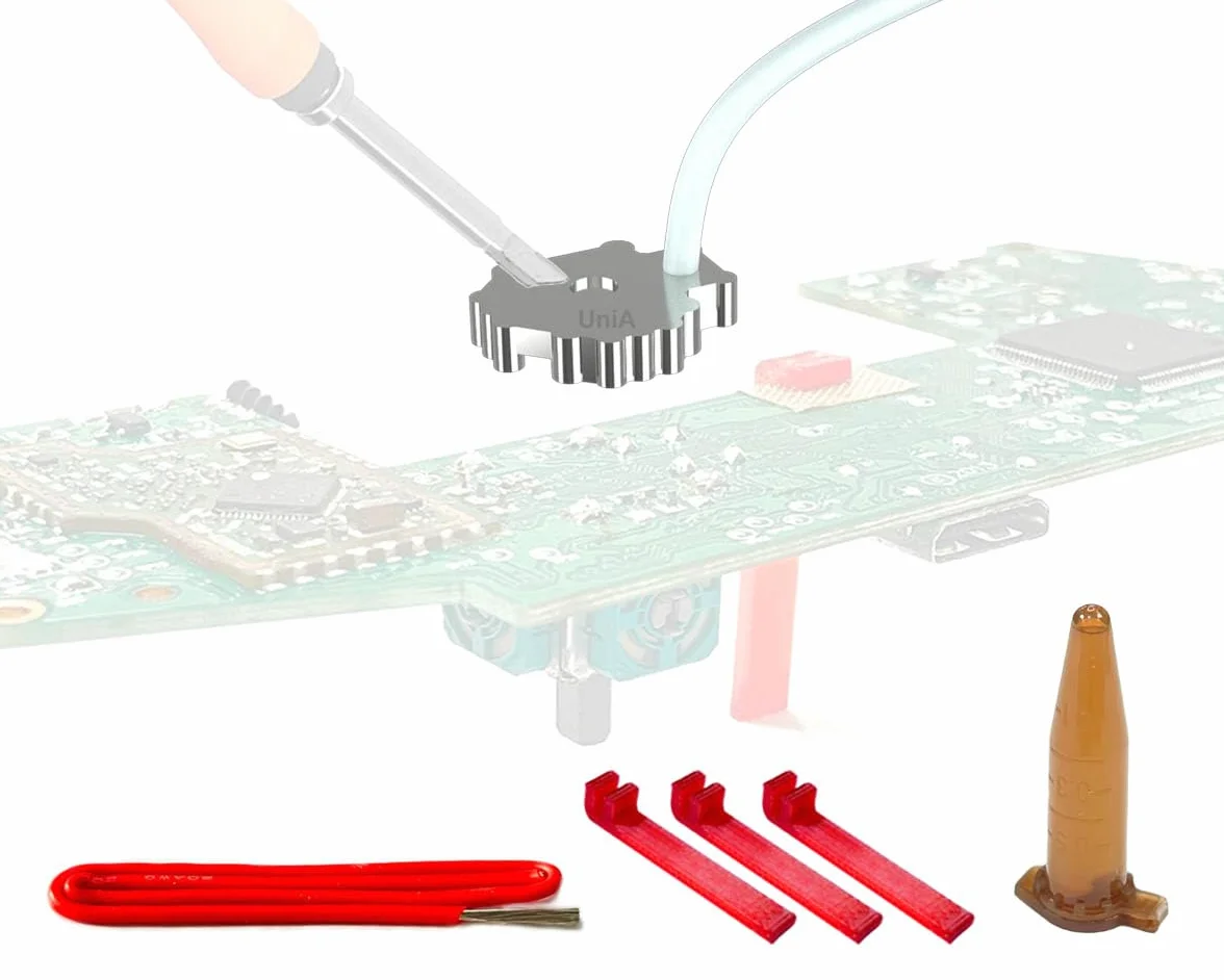 ElecGear Płyta grzewcza do rozlutowywania Joystick, odlutowuje kontroler PCB za pomocą lutownicy, zestaw narzędzi naprawczych do kciuka - (model UniA)