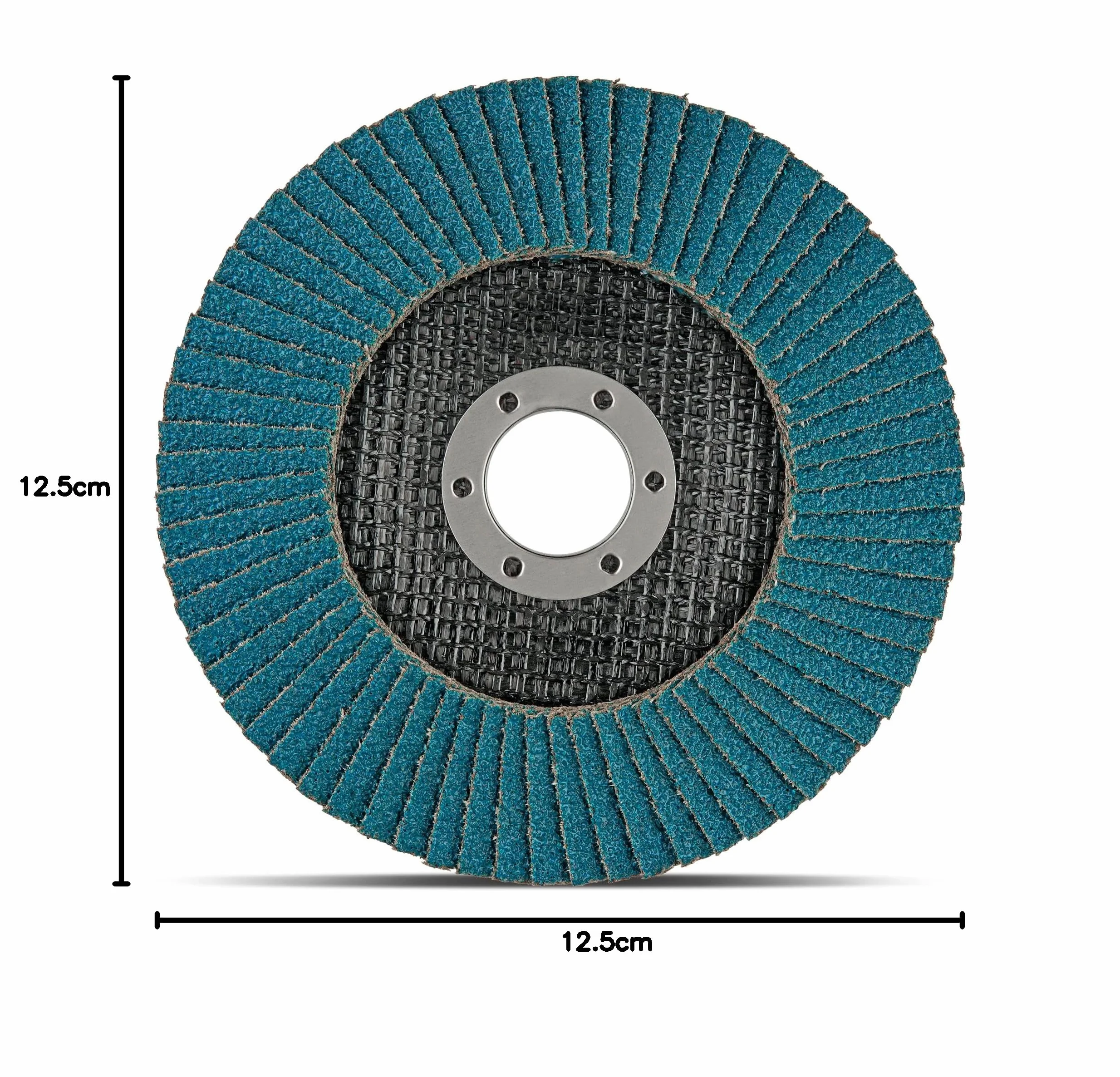 Zestaw 10 tarcz szlifierskich Ø 125 mm, mieszane opakowanie (2 x ziarnistość 40/60, 3 x ziarnistość 80/120), ze stali nierdzewnej, tarcze szlifierskie, niebieskie