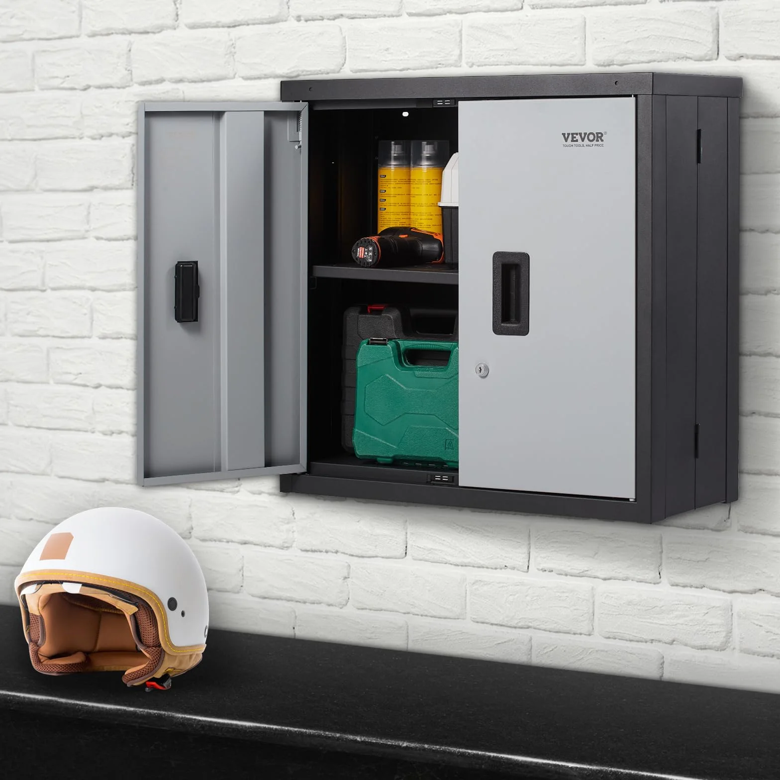 VEVOR Szafa warsztatowa 660 x 305 x 660 mm 108,8 kg stal SPCC montaż ścienny