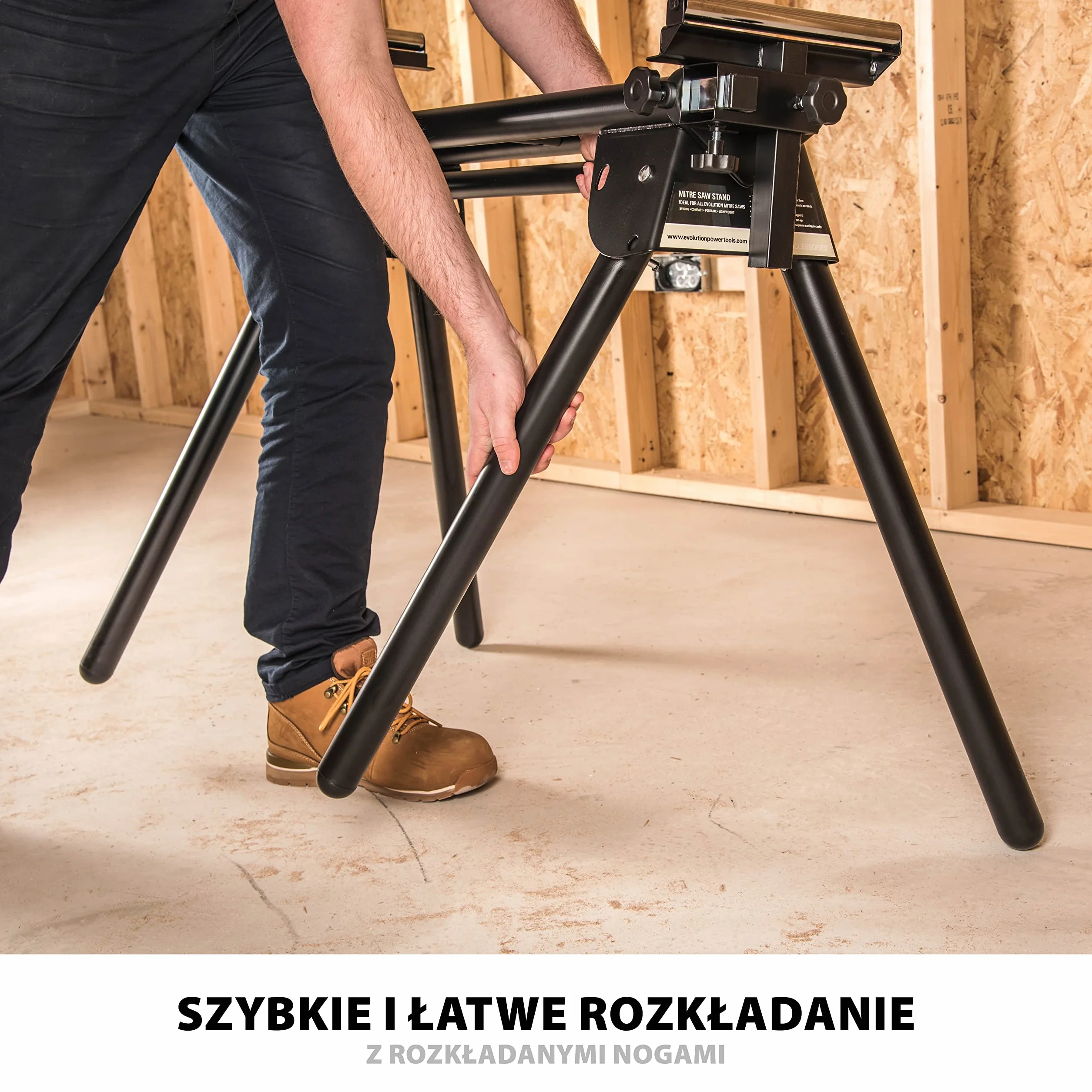 Evolution Power Tools EVOMS1 Stojak do ukośnicy składany z wysuwanymi ramionami