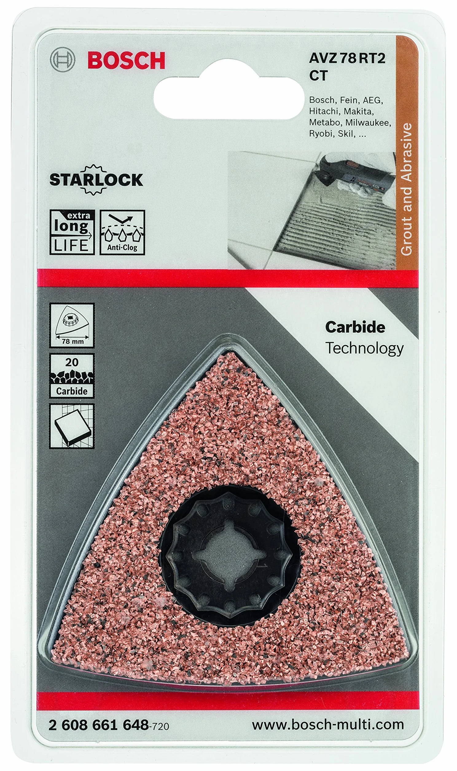 Bosch Pro płyta szlifierska do narzędzi wielofunkcyjnych Starlock (AVZ 78 RT2)