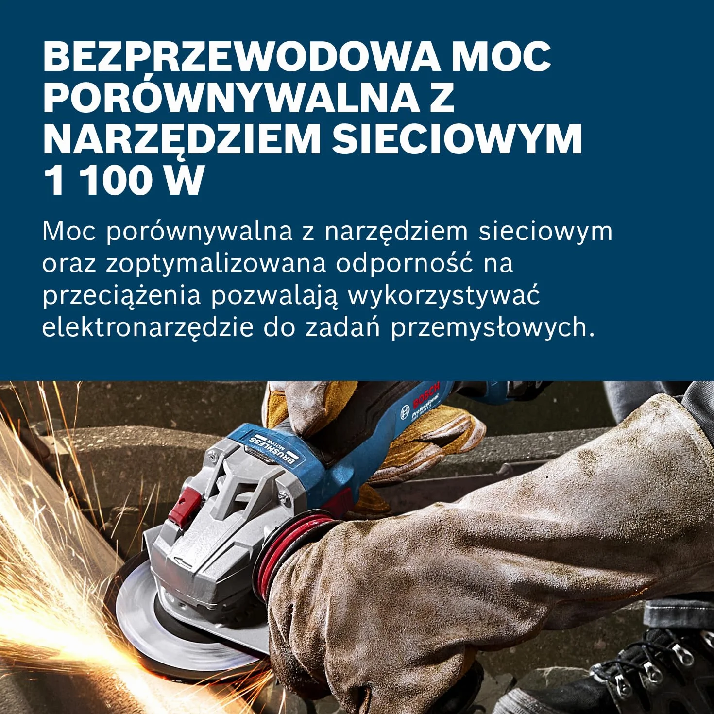 Bosch Professional 18 V firmy Bosch: akumulatorowa szlifierka kątowa GWS 18V-11 S (Ø tarczy 125 mm)