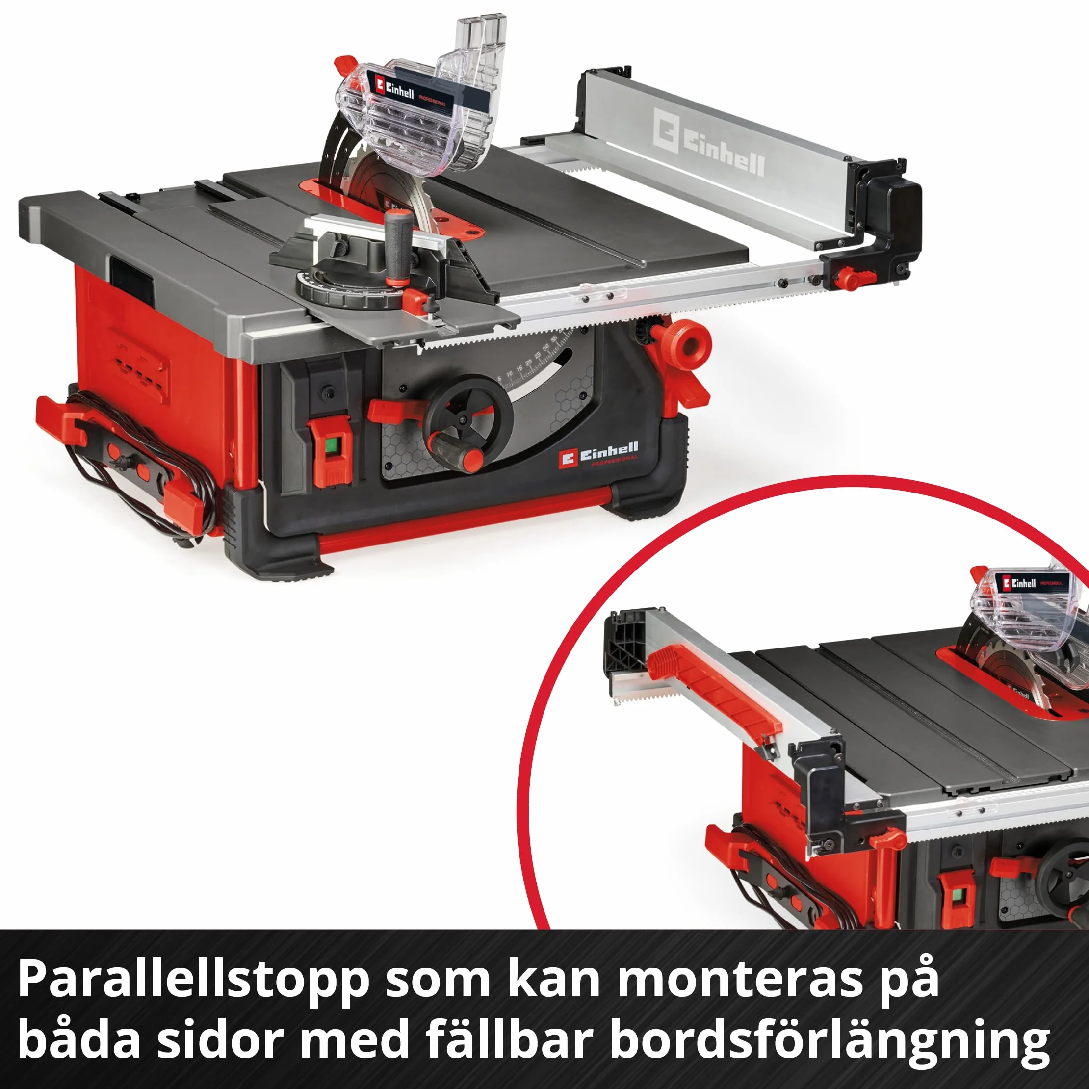 Einhell Profesjonalna stołowa pilarka tarczowa ze stołem przesuwnym TP-CC 10 T (2000 W, brzeszczot Ø 254 mm, elastyczny montaż prowadnicy równoległej, ogranicznik kątowy)