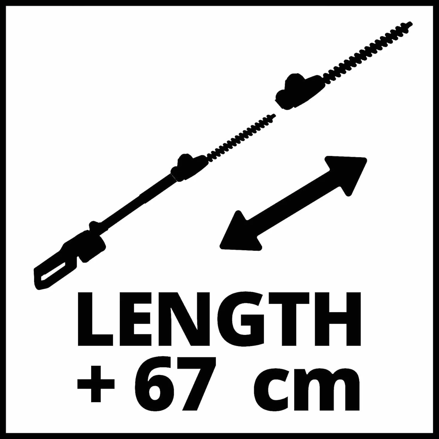 Einhell Gc-Hh 18/45 Li T-Solo Nożyce do Żywopłotu, Czarny, 208 x 7.5 x 13.5 cm
