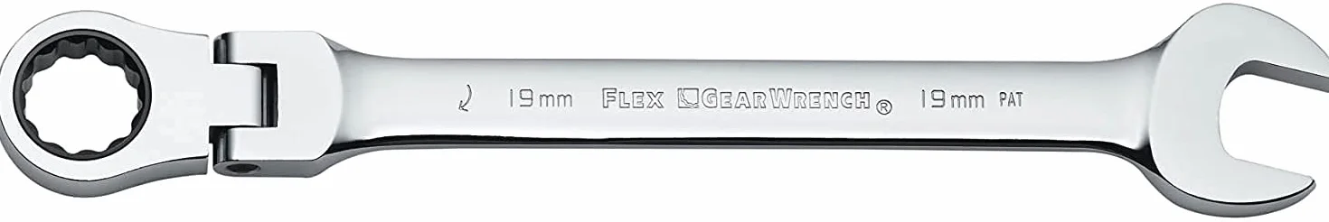 GearWrench 9901D 72-zębowy 12-punktowy zestaw kluczy płasko-oczkowych z grzechotką, 12 szt.