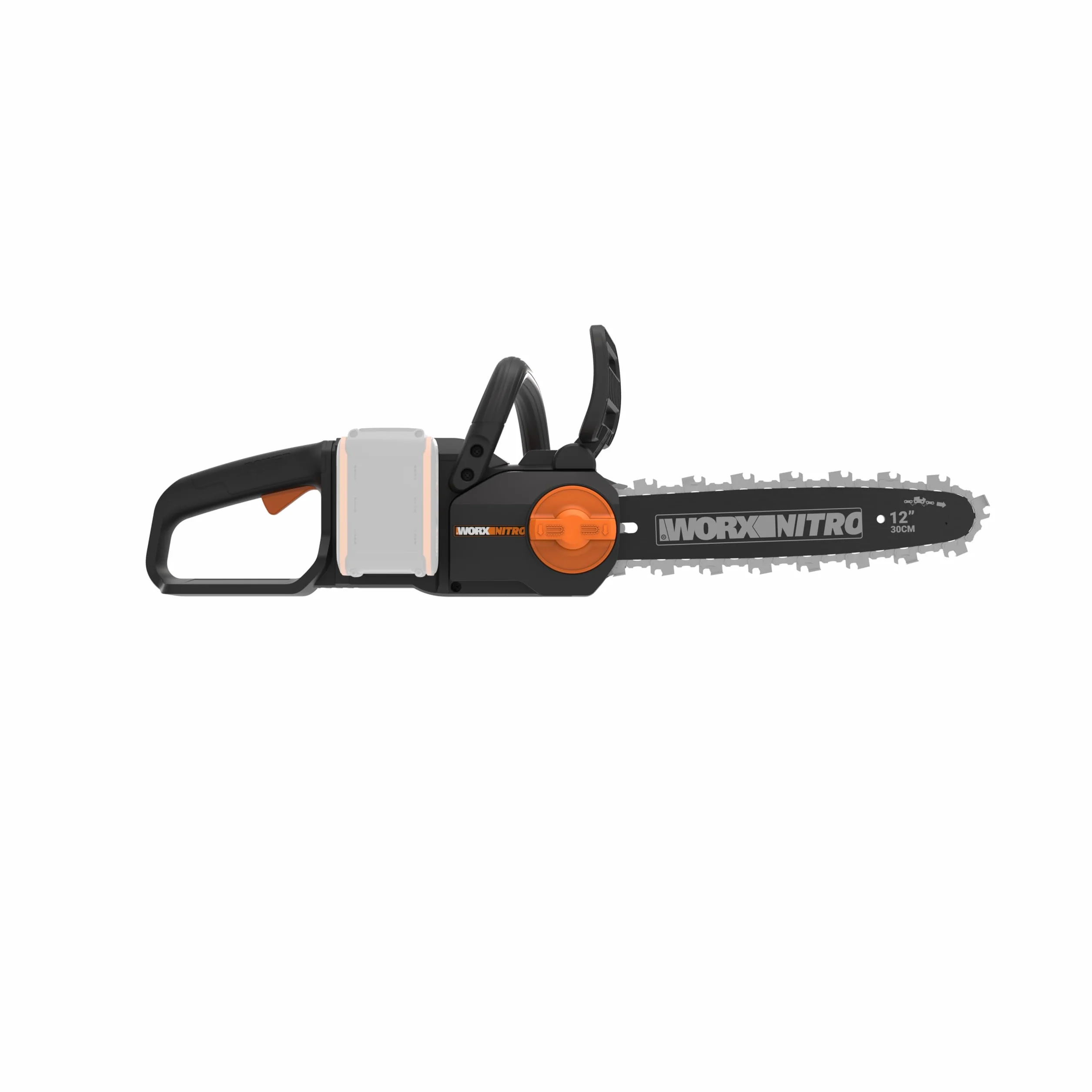 WORX WG350E.9 Nitro profesjonalna akumulatorowa piła łańcuchowa 20 V, wydajna piła do drewna, długość cięcia 10 m/s, długość cięcia 30 cm, kompaktowa i bezpieczna, automatyczne smarowanie, łatwe