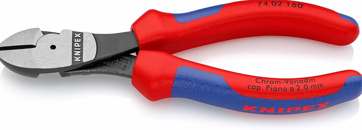 KNIPEX Szczypce tnące boczne z osłonkami wielokomponentowymi 160 mm, 74 02 160