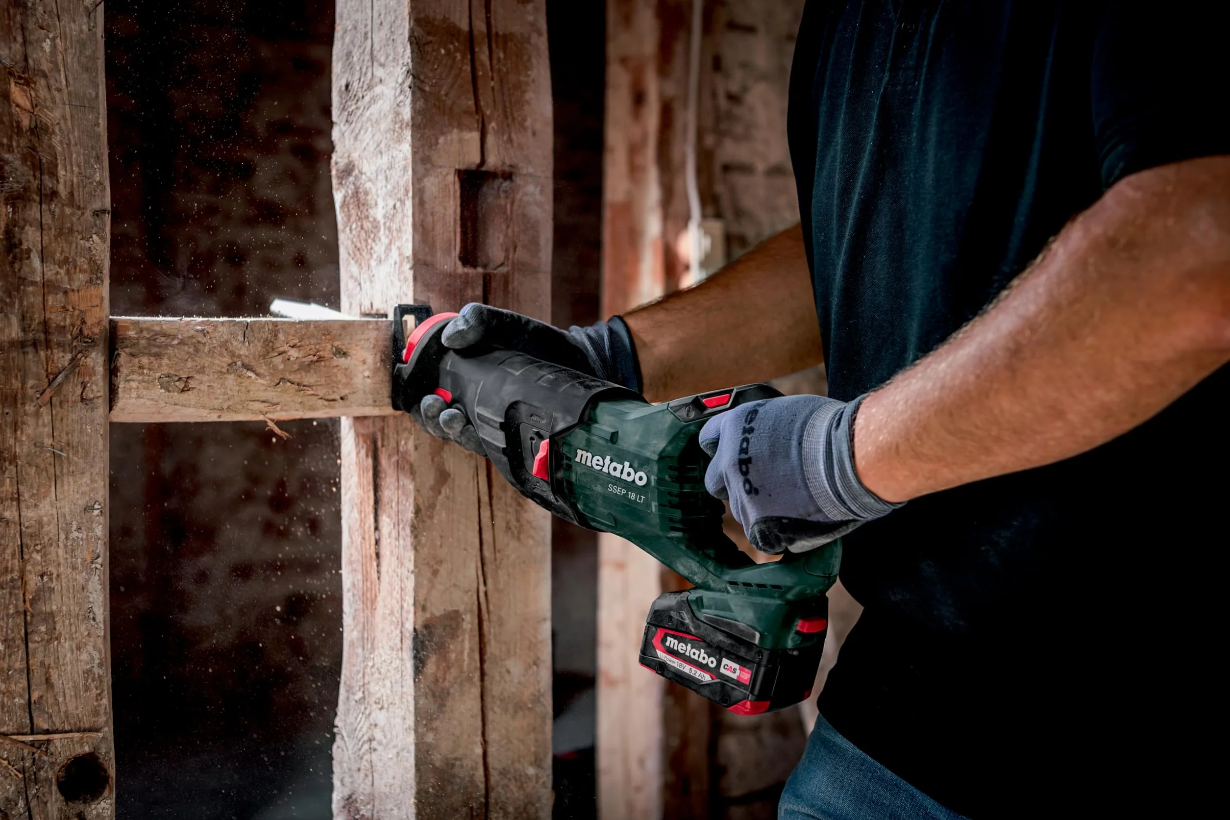Metabo Akumulatorowa piła szablasta SSEP 18 LT 18 V, z uchwytem Softgrip, prędkość skokowa 0-3000 obr./min, beznarzędziowa wymiana brzeszczotu, piła 601616850