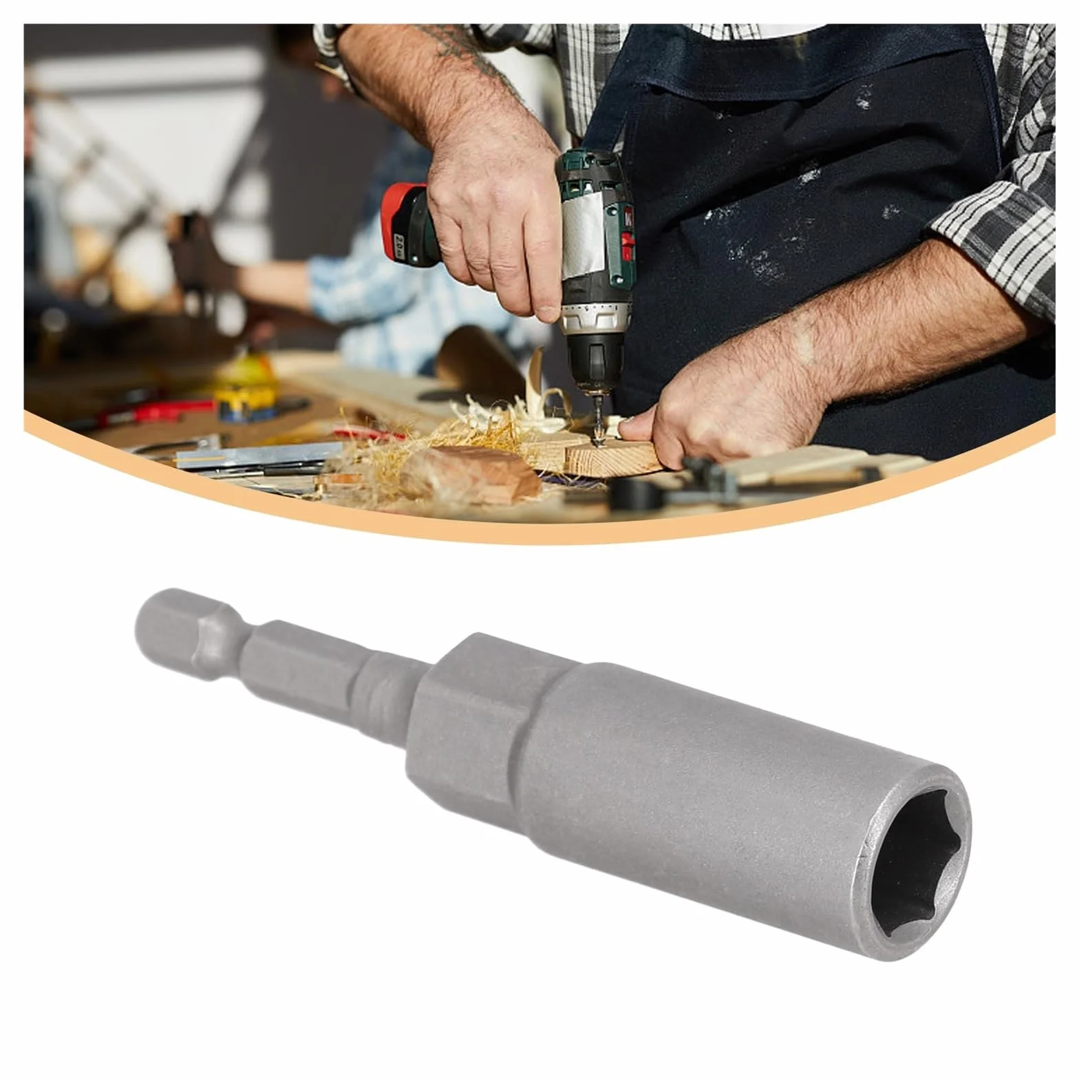 80mm Length 1/4" Hex Hex Sockets Drive Magne Socket Impact Nut Bolt Drill Bit Screwdrivers Bits Tool Parts(9mm)