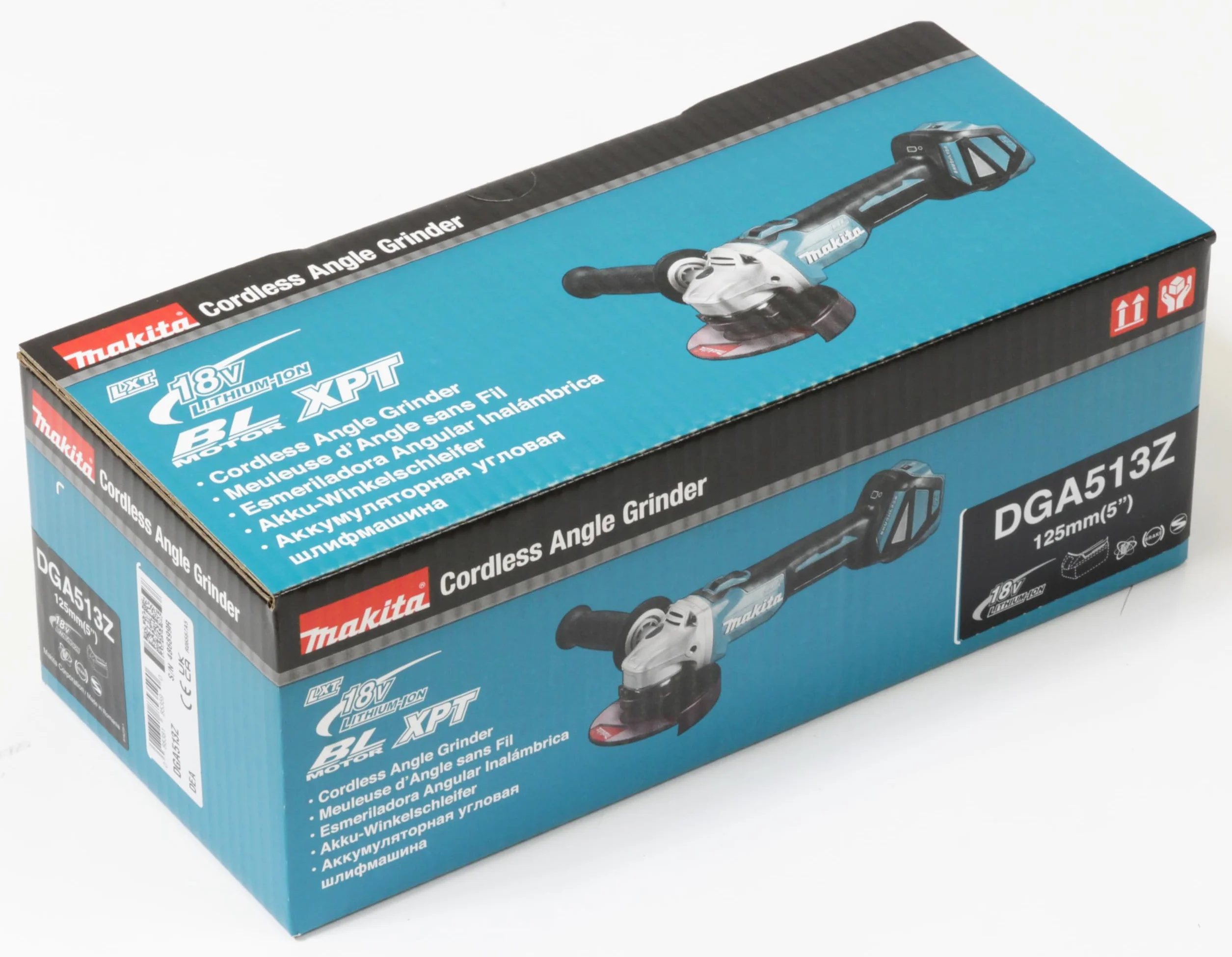 Makita Dga513Z Szlifierka, Zielony/Czarny, 125 mm