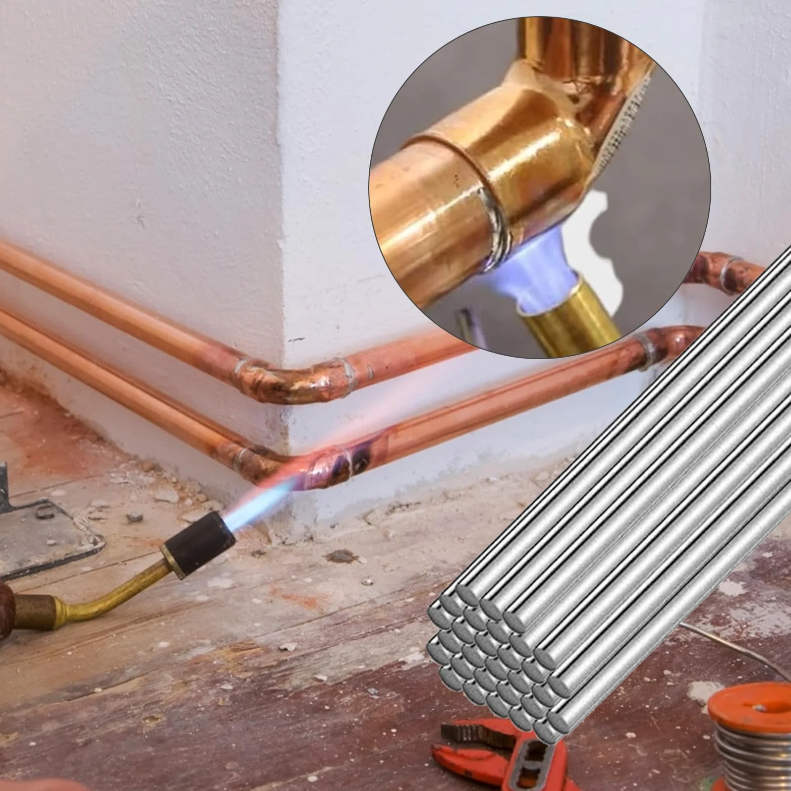 60 sztuk prętów spawalniczych, drut spawalniczy aluminiowy w niskiej temperaturze, aluminiowe pręty spawalnicze, 1,6 x 330 mm, drut wypełniający do naprawy rur aluminiowych, stopów aluminium i
