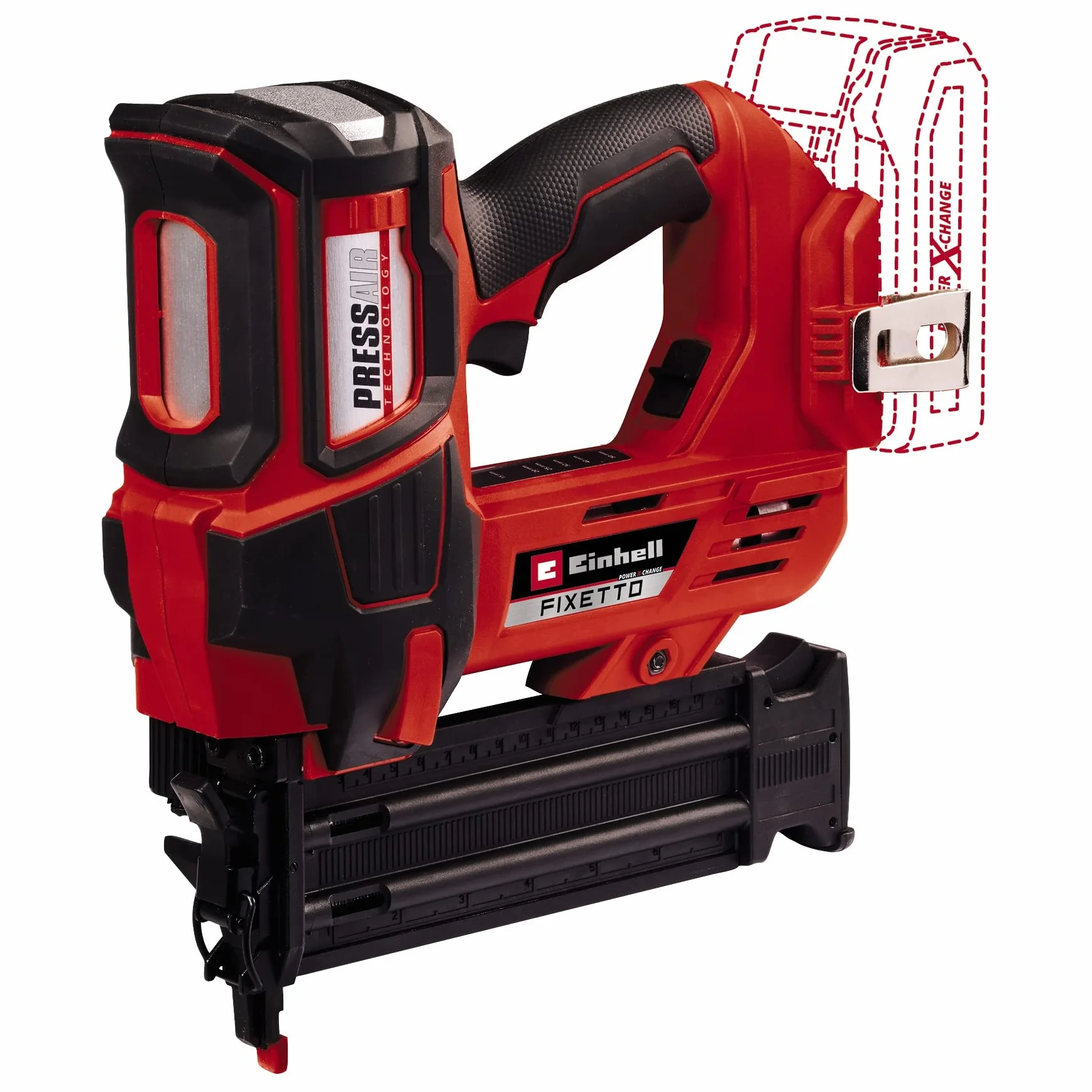 Einhell Fixetto 18/50 N Power X- Change Gwoździarka, Czerwony, ‎29 x 26 x 26 cm
