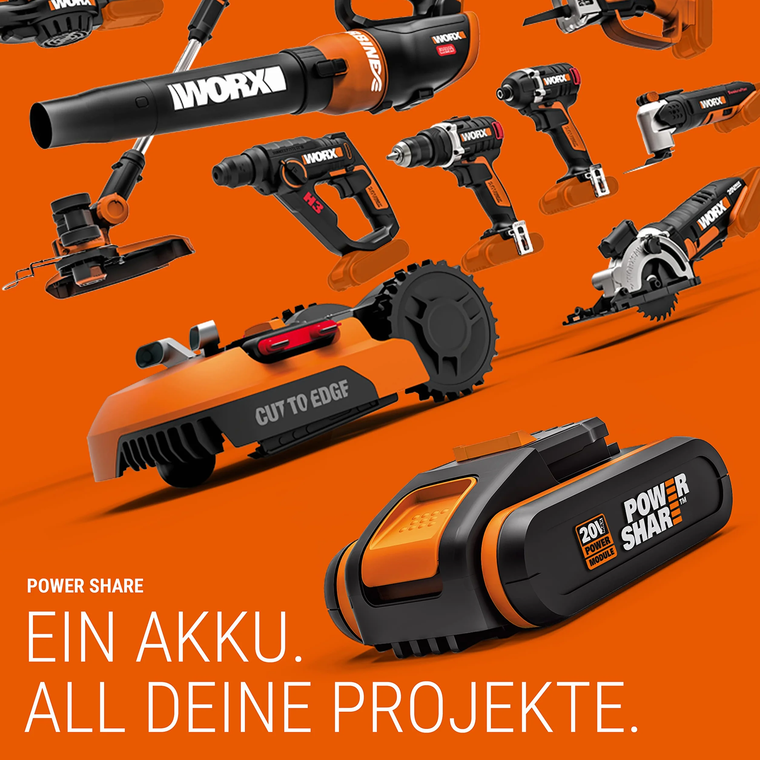 WORX NailForce WX843.9 zszywacz akumulatorowy 20 V, do gwoździ 15 mm i zszywek do 14 mm, łatwe ładowanie magazynka, 60 gwoździ/min sekwencja strzałów, bez akumulatora i ładowarki, kompatybilny z
