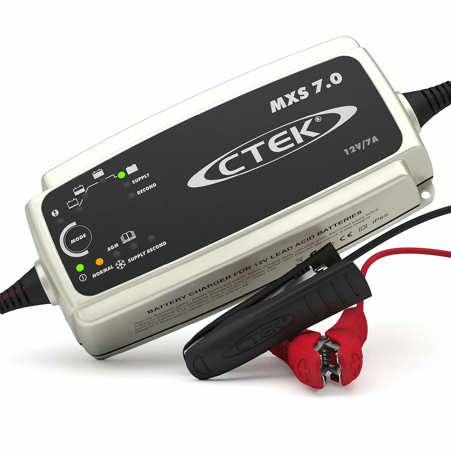 CTEK MXS 7.0, Ładowarka 12V Dla Większych Akumulatorów Samochodowych, Łódź, Ciężarówka, RV I Przyczepa Ładowarka, Odsiarczacz Baterii Z Dostaw I Tryby Regeneracji, Dedykowany Tryb AGM I Program Zimowy