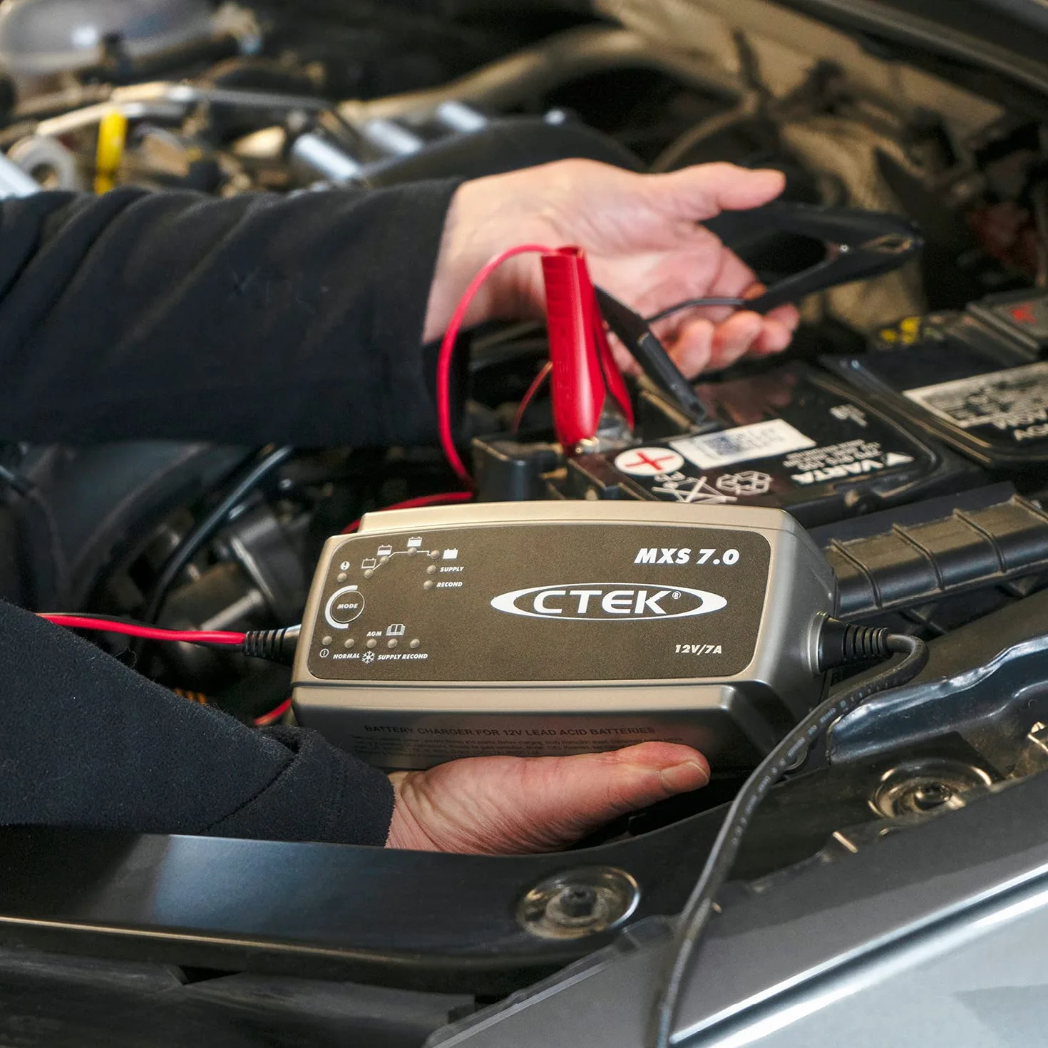 CTEK MXS 7.0, Ładowarka 12V Dla Większych Akumulatorów Samochodowych, Łódź, Ciężarówka, RV I Przyczepa Ładowarka, Odsiarczacz Baterii Z Dostaw I Tryby Regeneracji, Dedykowany Tryb AGM I Program Zimowy