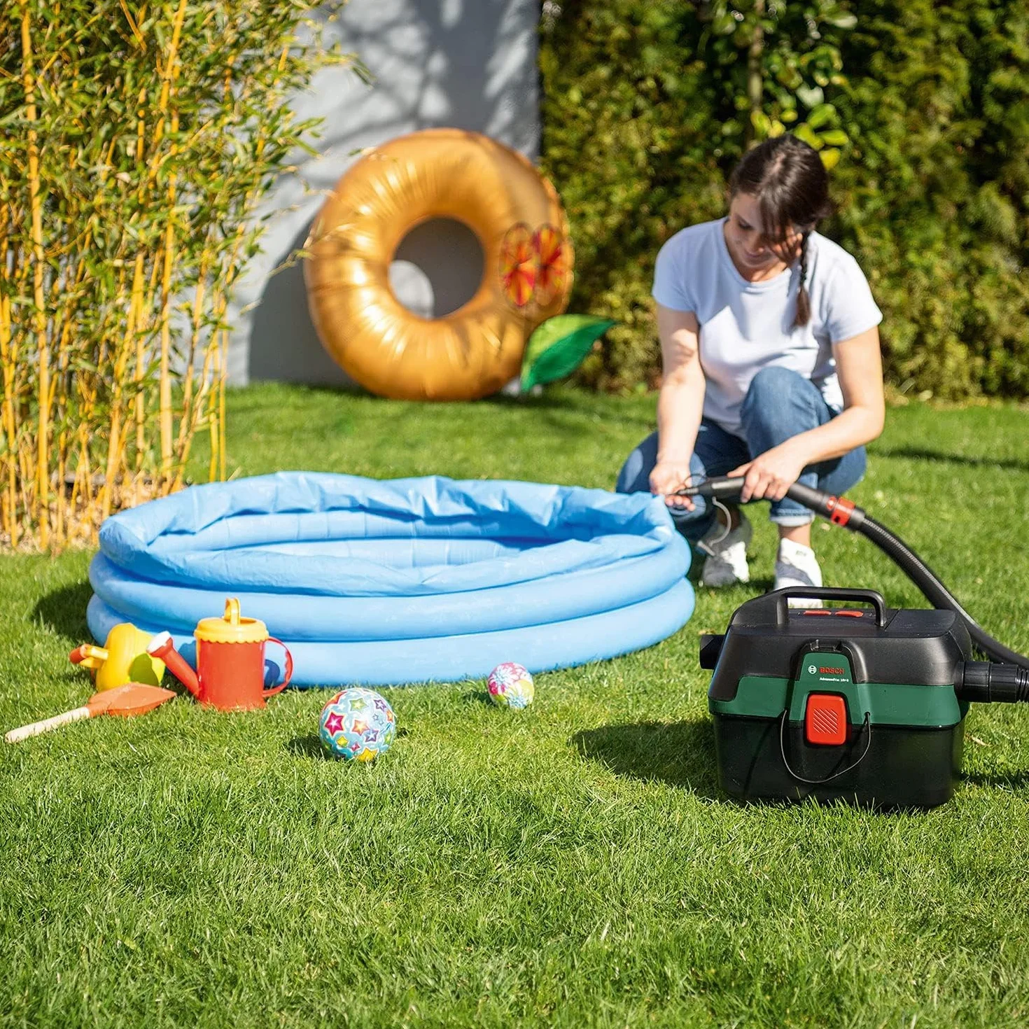 Bosch Home And Garden Akumulatorowy Odkurzacz do Pracy na Sucho i Mokro AdvancedVac 18V-8, bez Akumulatora, System 18 V, Zestaw Akcesoriów w Komplecie, w Opakowaniu Kartonowym