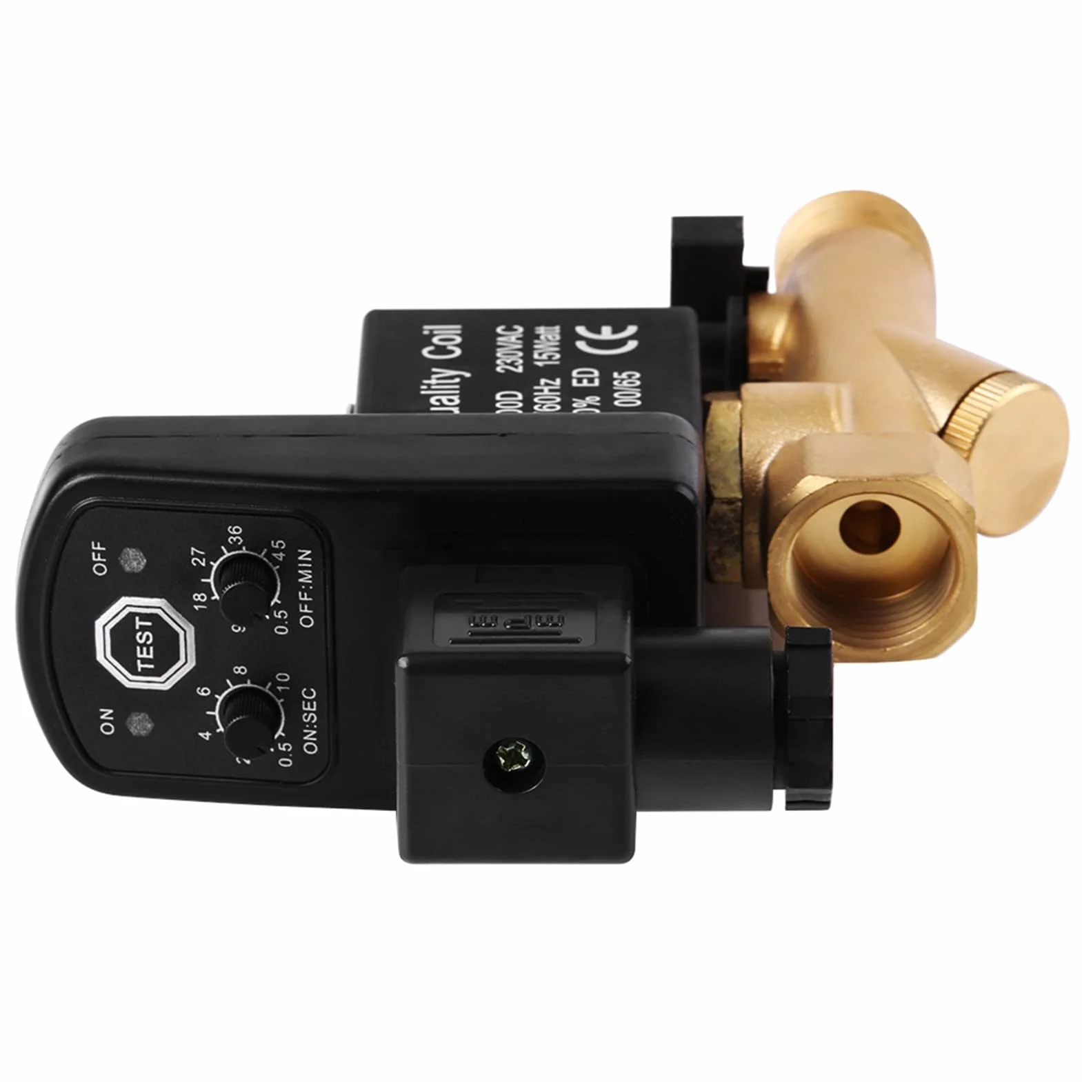G1/2 DN15 Automatyczny Elektroniczny Czasowy Zawór Spustowy Automatyczny Zawór Spustowy Mosiężny Elektroniczny Automatyczny Zawór Spustowy do Zarządzania Kondensatem Sprężarki(AC 230V)