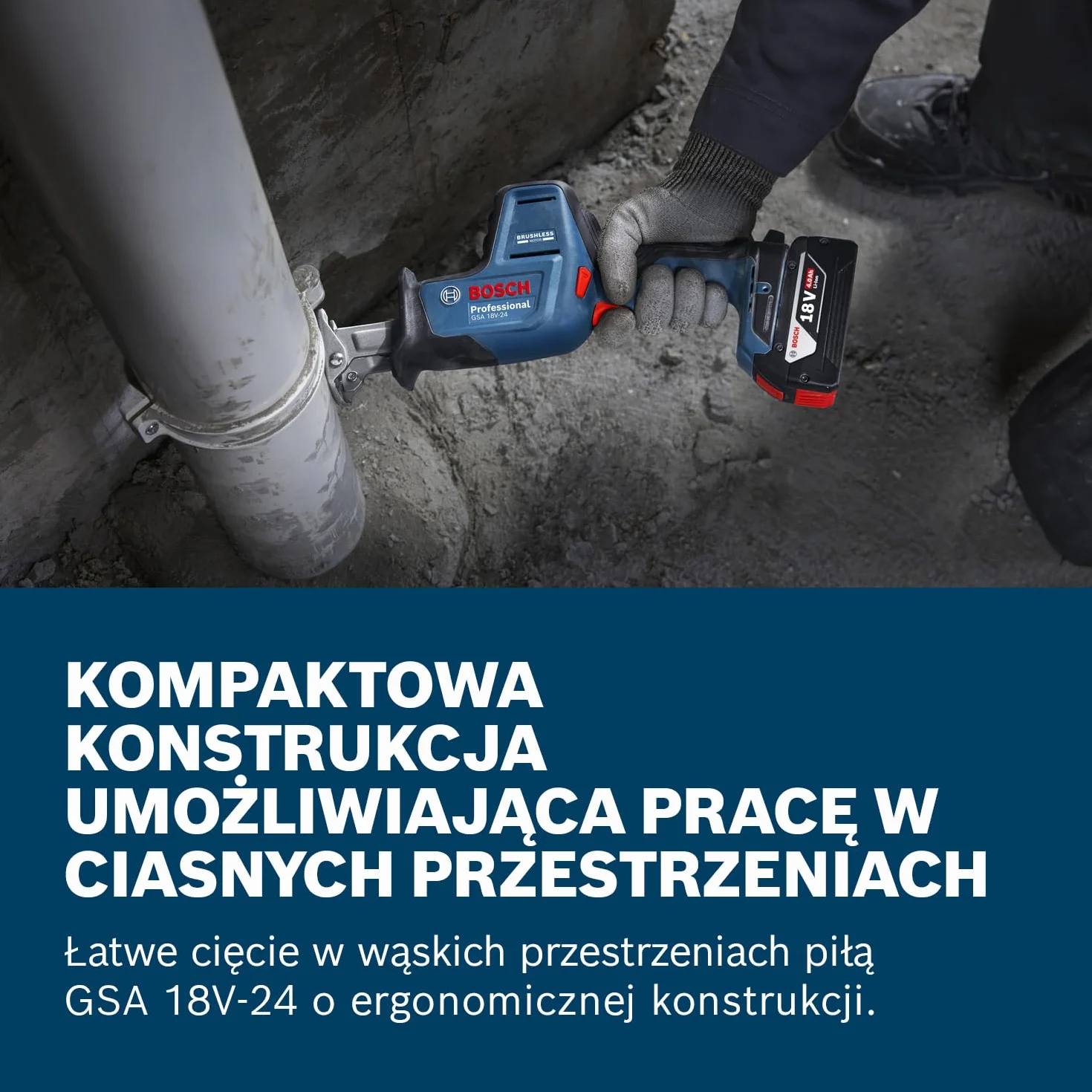 Bosch Professional GSA 18V-24 Akumulatorowa piła szablasta 18V System L-BOXX