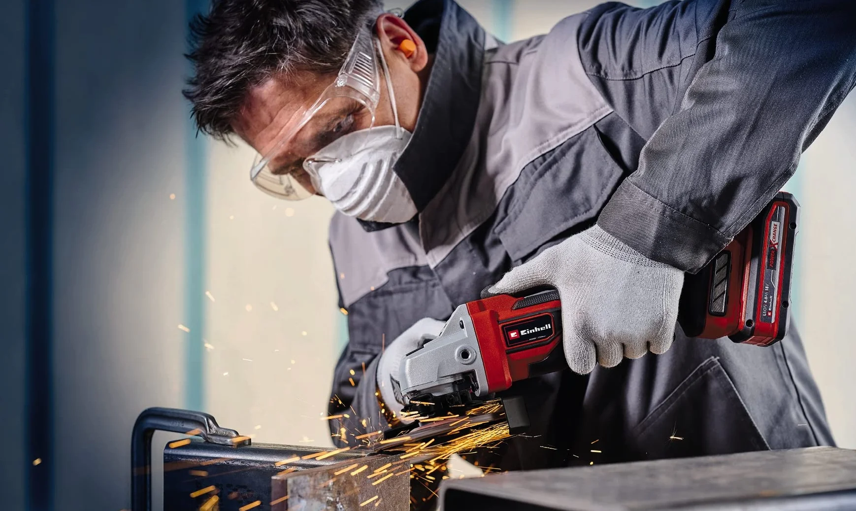 Einhell Professional TP-AG 18/125 CE Q akumulatorowa szlifierka kątowa Li Power X-Change 18V 125 mm bezszczotkowa