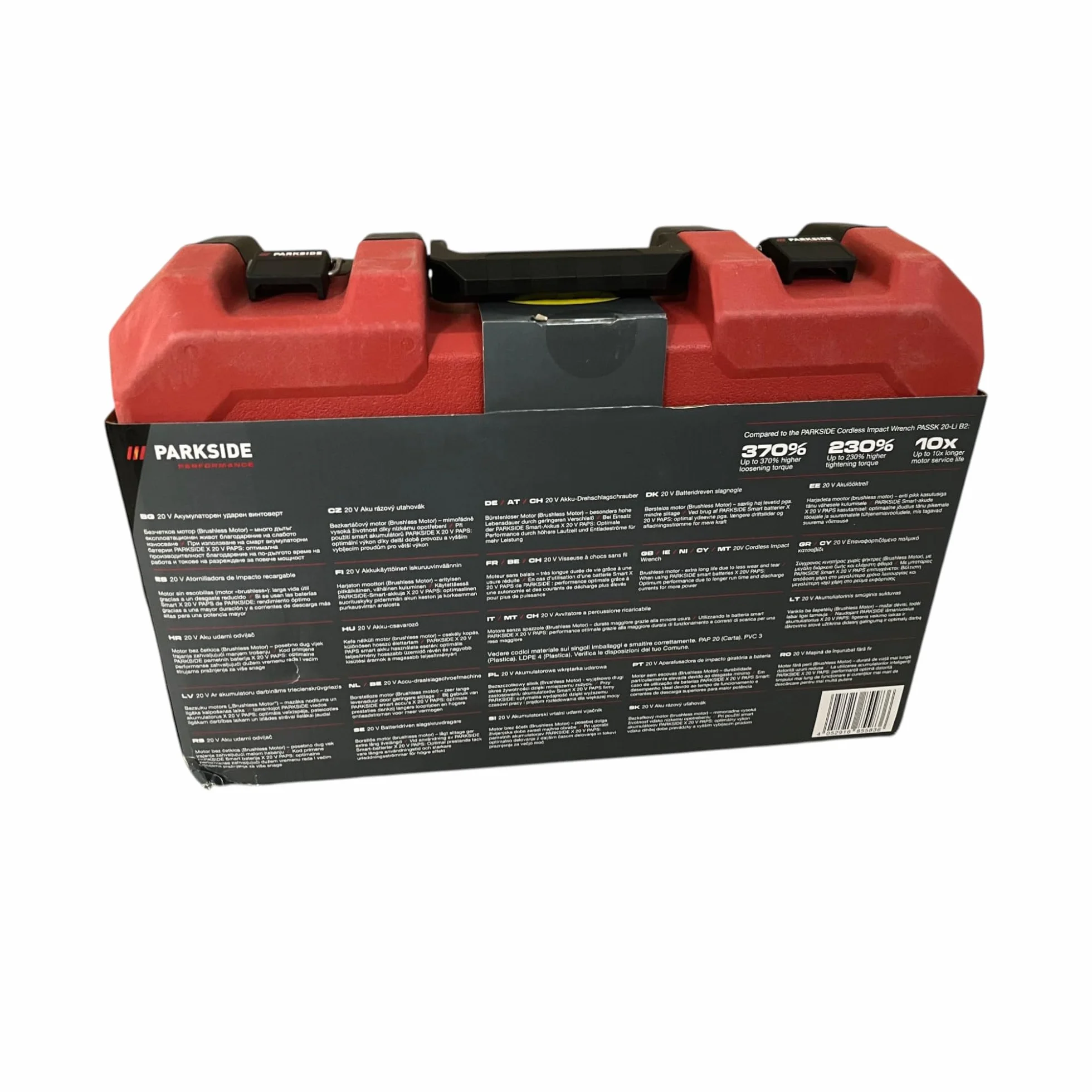 Parkside Performance akumulatorowa wkrętarka udarowa PASSP 20 Li X20V 1898 Nm M33 1/2 walizka transportowa