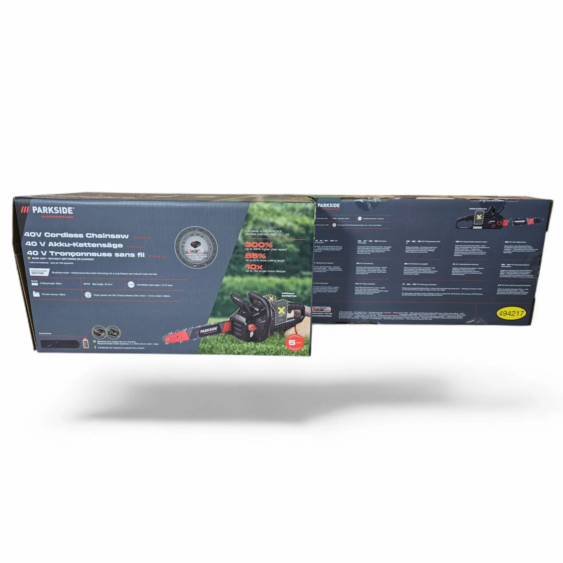 PARKSIDE PERFORMANCE® 40 V akumulatorowa piła łańcuchowa PPKSA 40 Li B2, bez akumulatora i ładowarki, długość cięcia: 38 cm