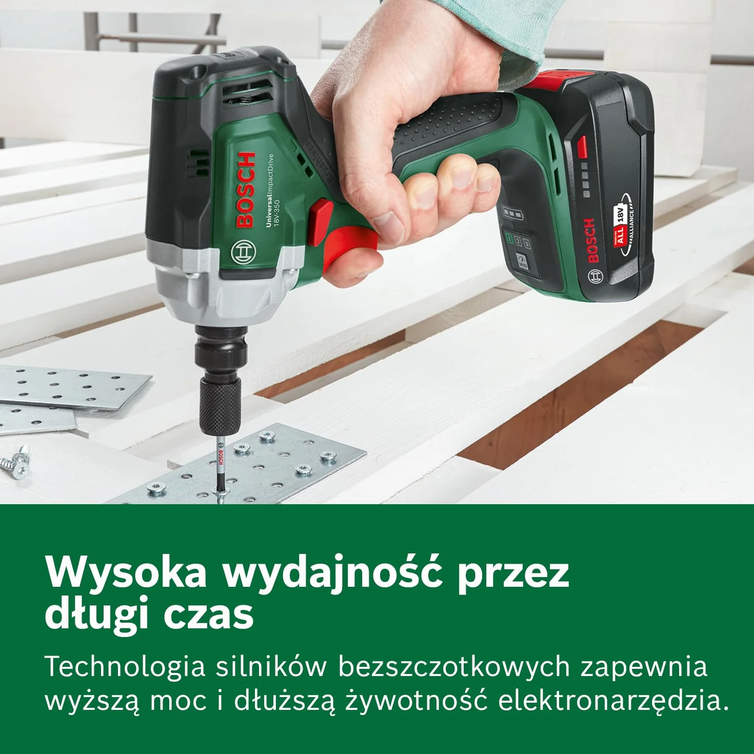 Bosch Akumulatorowy klucz udarowy UniversalImpactDrive 18V-350 350 Nm zestaw nasadek