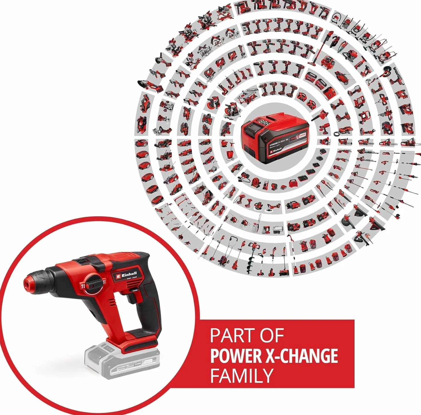Einhell TE-HD 18/12 Li-Solo Power X-Change Akumulatorowy młot udarowy SDS+ 1,3 J 12 mm