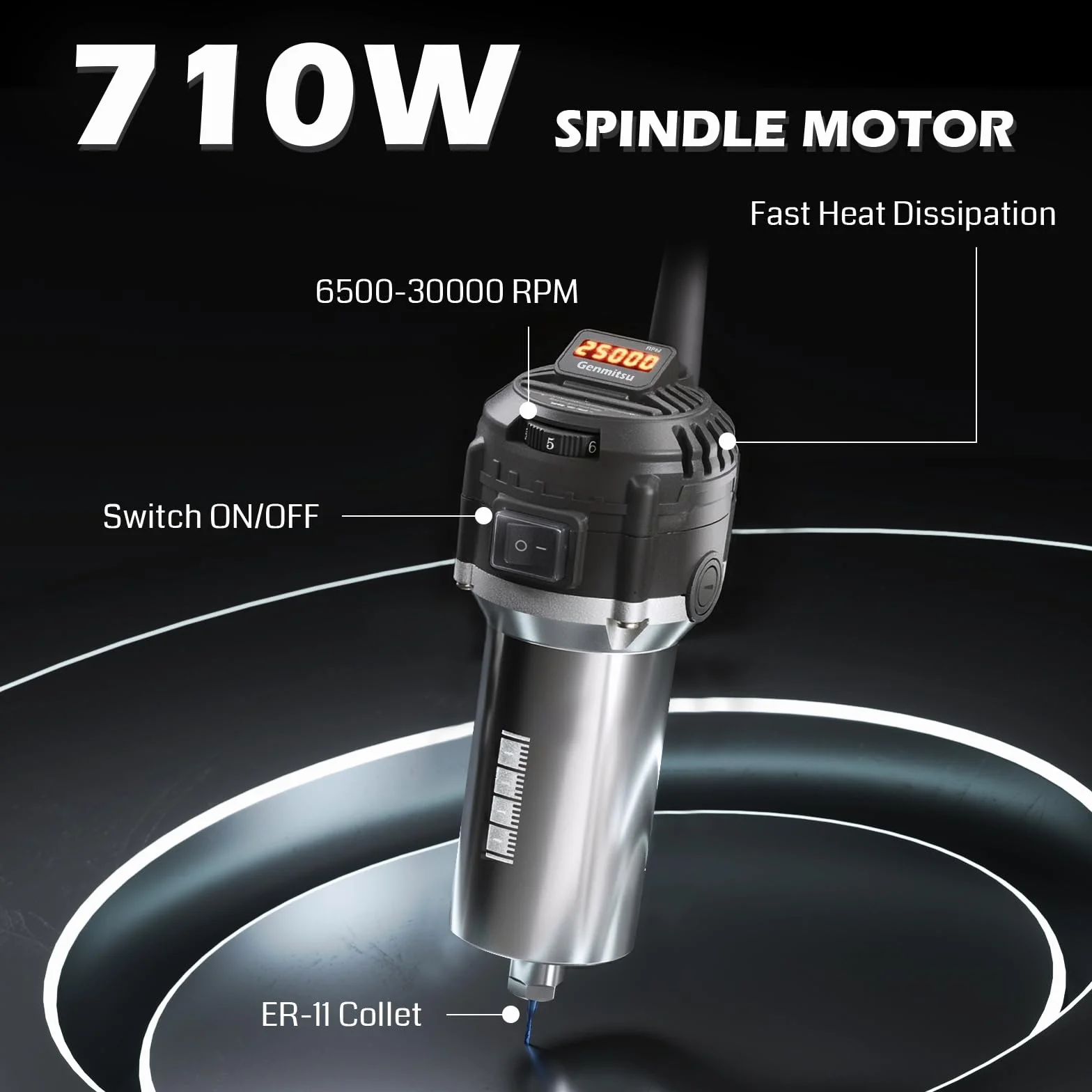 Zestaw frezarki SainSmart Genmitsu 3020 PRO Ultra, grawerka w całości wykonana z metalu, ulepszone wrzeciono 710 W do metalu i drewna, wbudowany wentylator płyty głównej