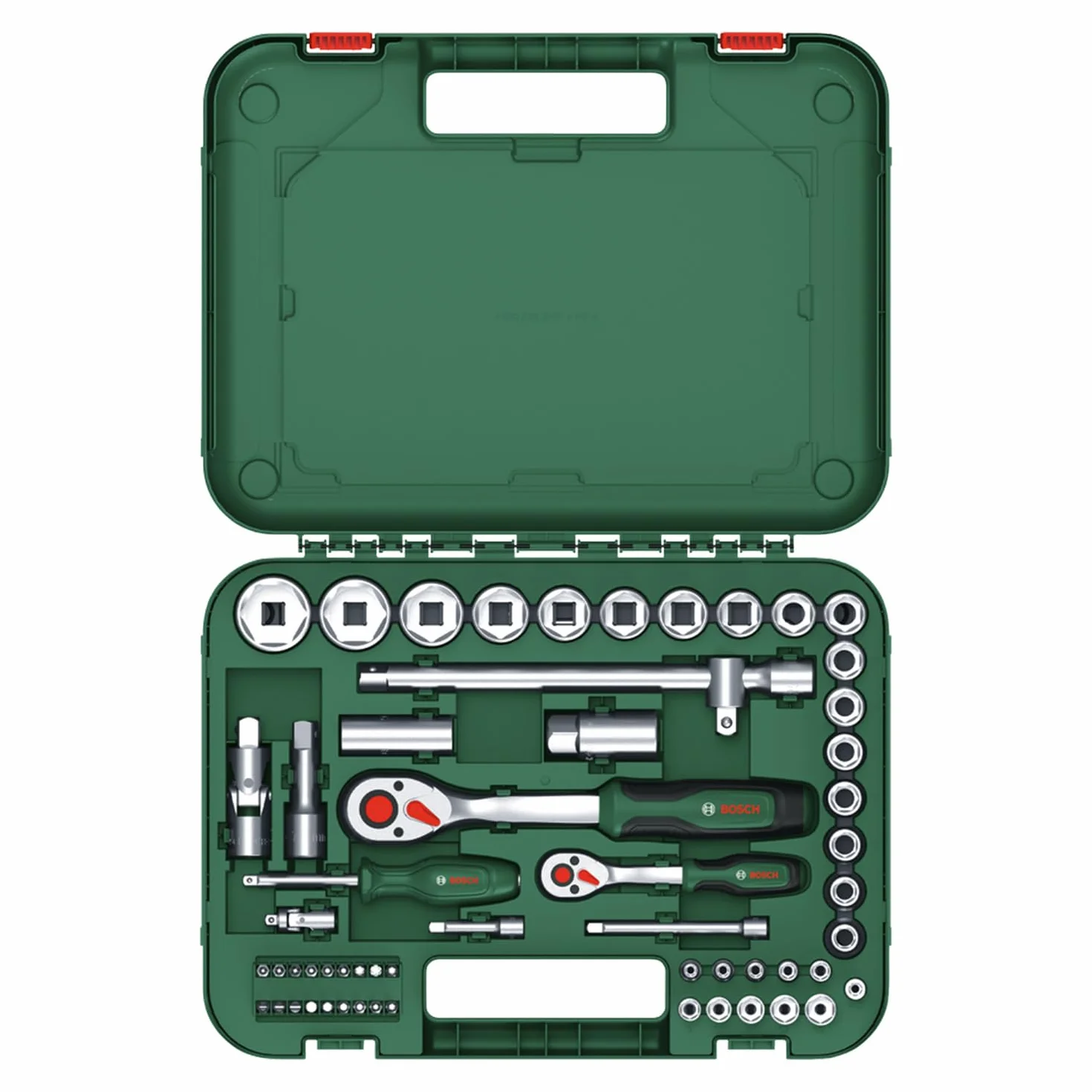 Bosch zestaw grzechotek 57-częściowy 1/4" i 1/2" walizka