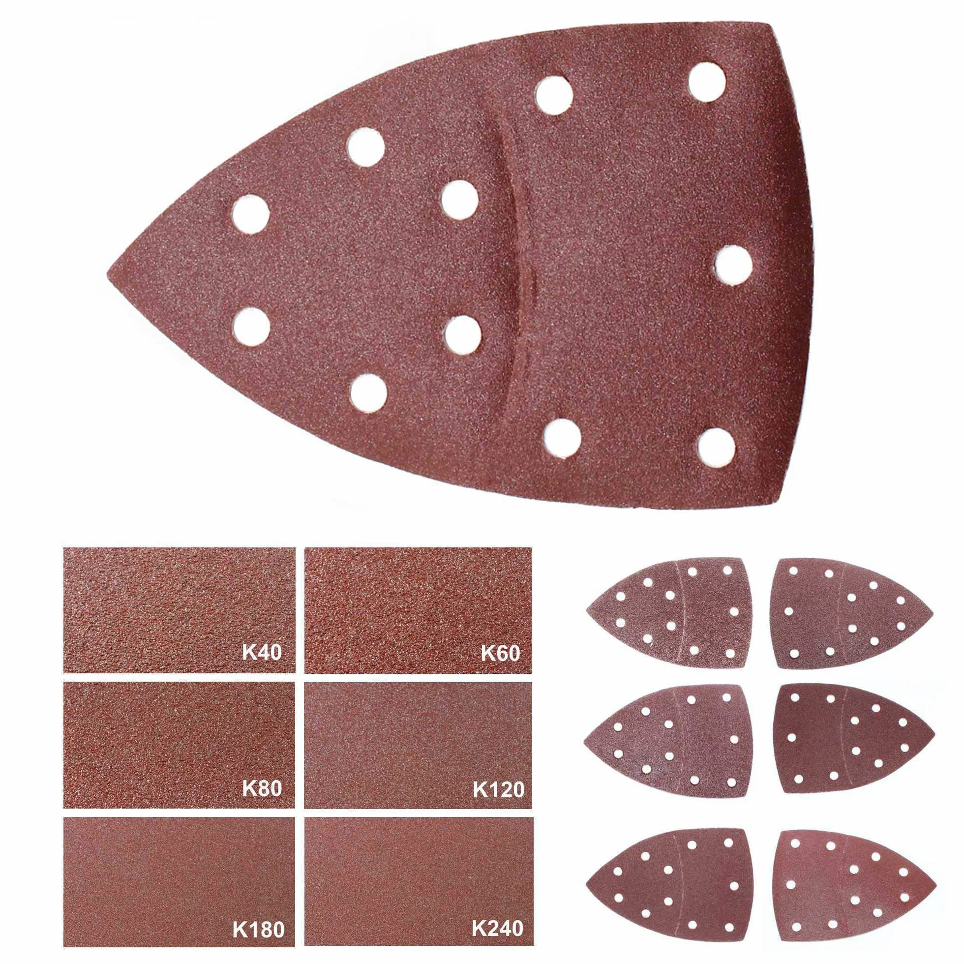 120 sztuk arkuszy szlifierskich na rzep SBS 105 x 152 mm, ziarnistość 20 x 40/60/80/120/180/240 do szlifierek wielofunkcyjnych Bosch PSM 200 AGE, PSM 160 A, PSM 100 A, PSM 80 A, Prio, Ventaro, Skil