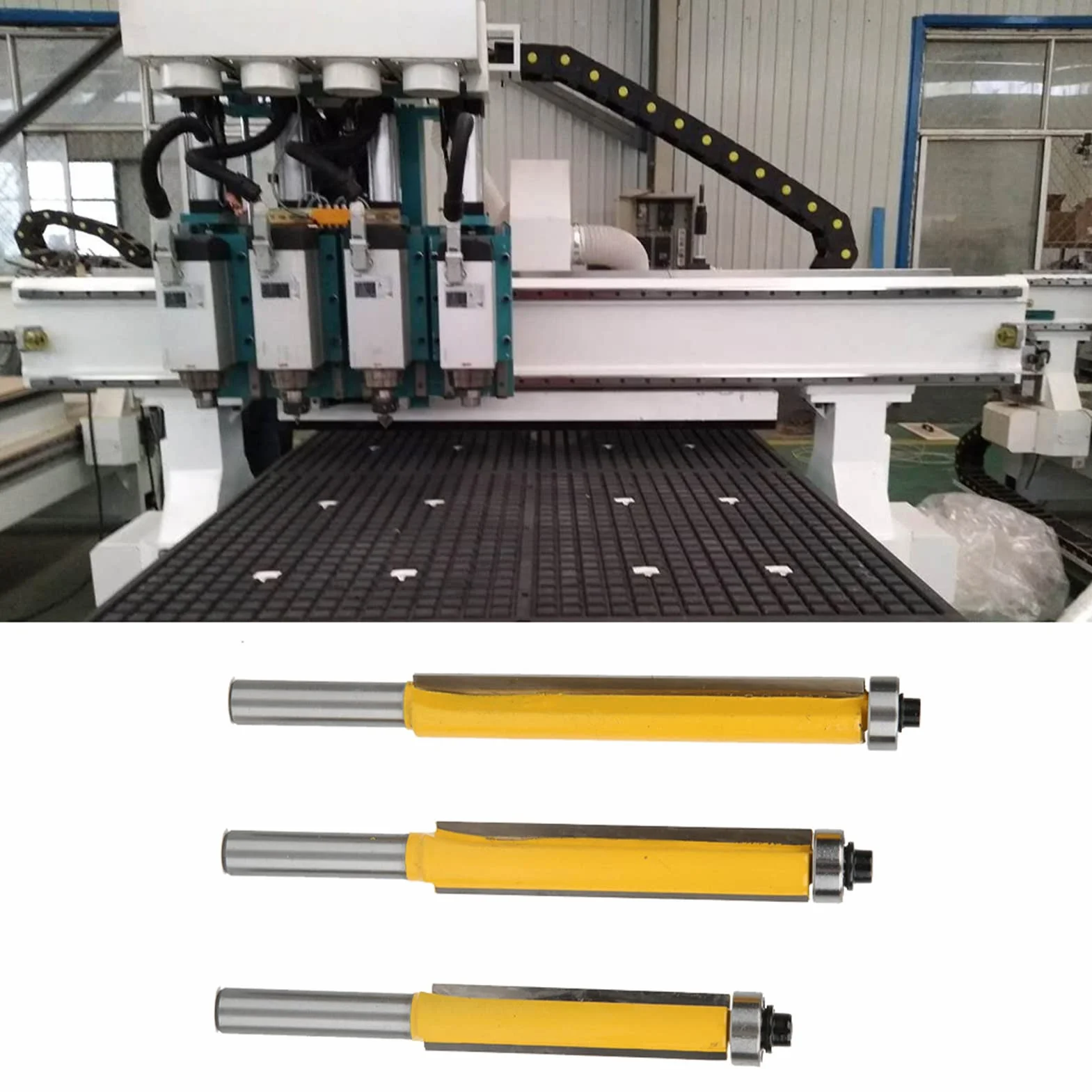 3-teiliges Fräser 8 mm Schaftlegierungs-Fräser mit Lagereckenschneidern für DIY-Holzarbeiten