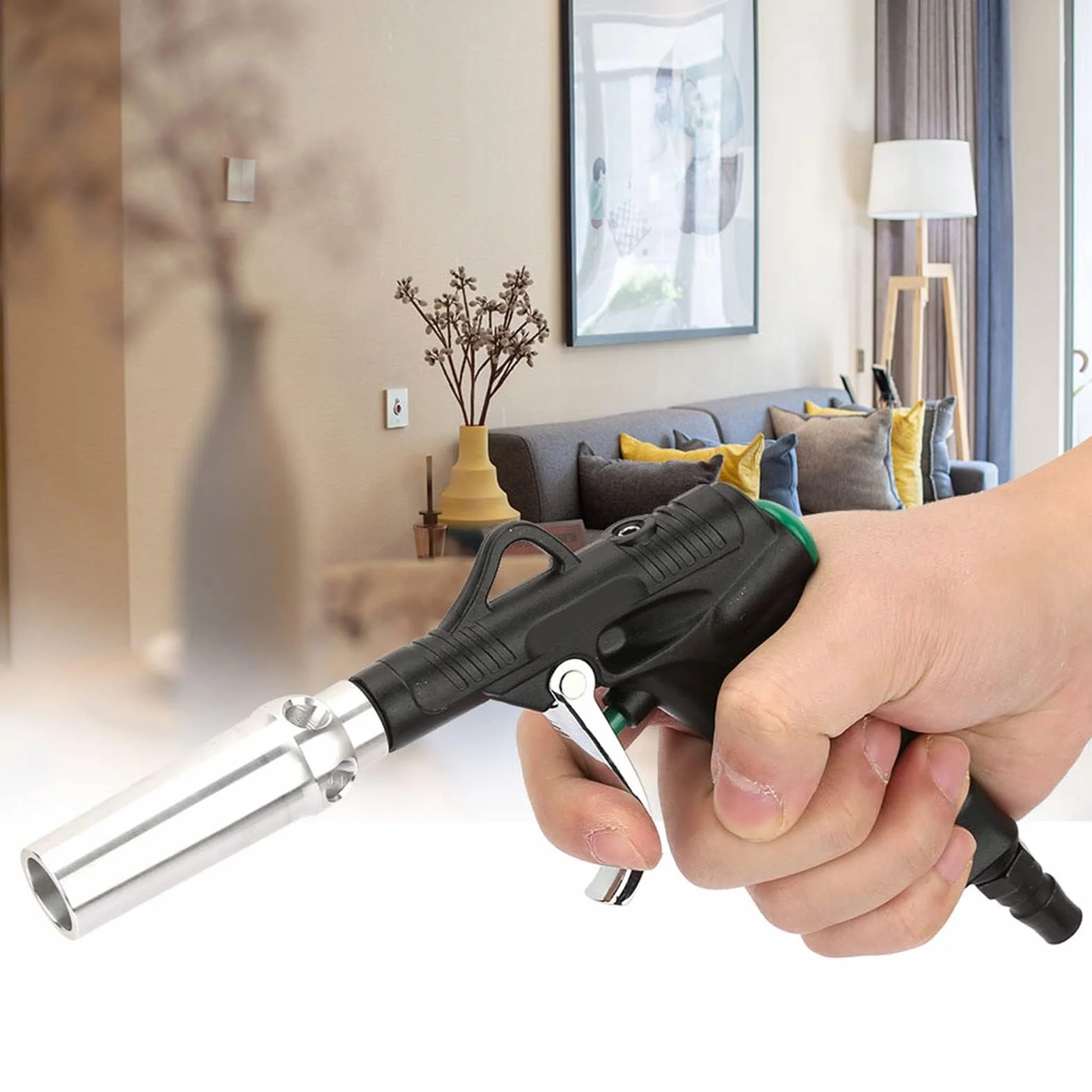 Korpus ze Stopu Aluminium Air Duster, Sprężarka Powietrza Pistolet do Przedmuchu Laserowy Celownik do Przedmuchu Pistolet Typu Pistoletu Pneumatyczne Narzędzie do Czyszczenia