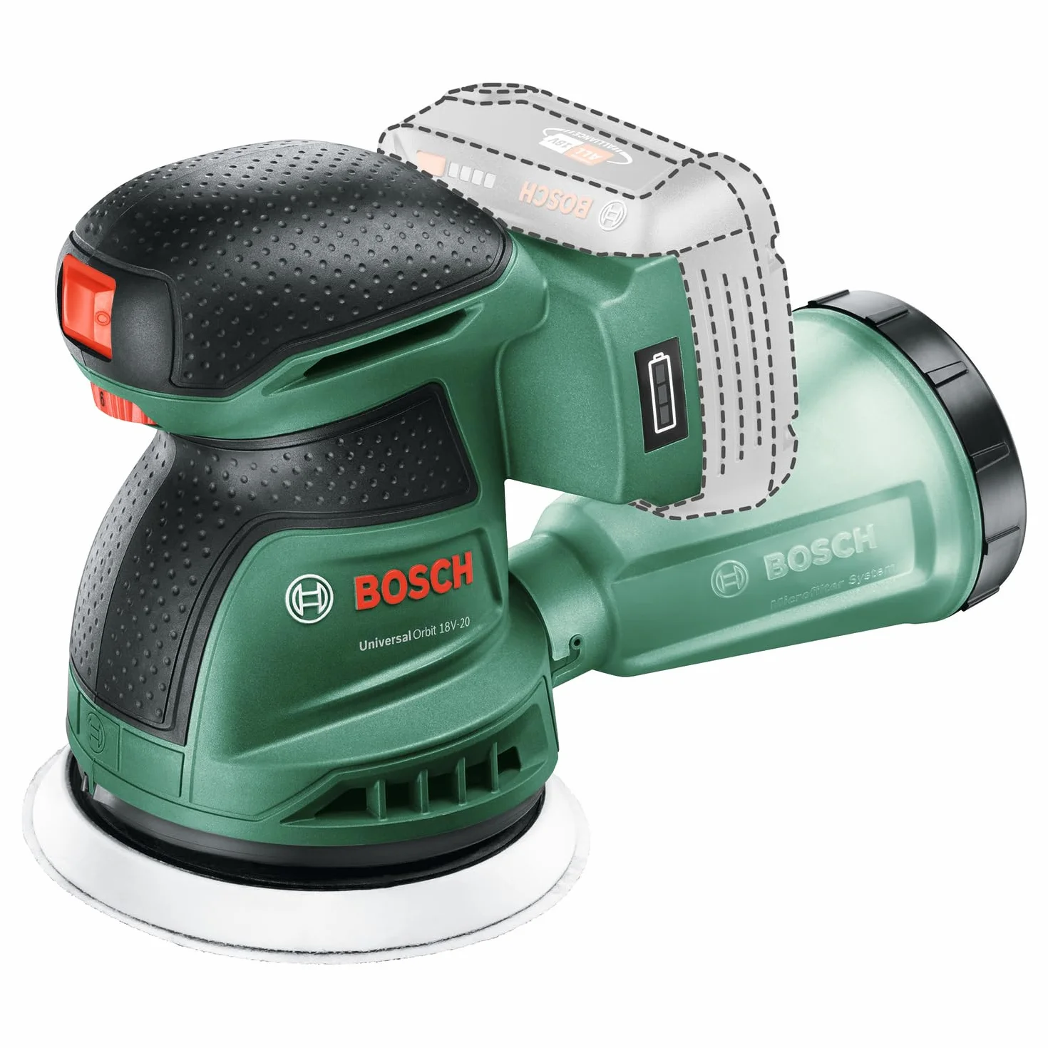 Bosch Akumulatorowa szlifierka mimośrodowa UniversalOrbit 18V-20 125 mm 18V system